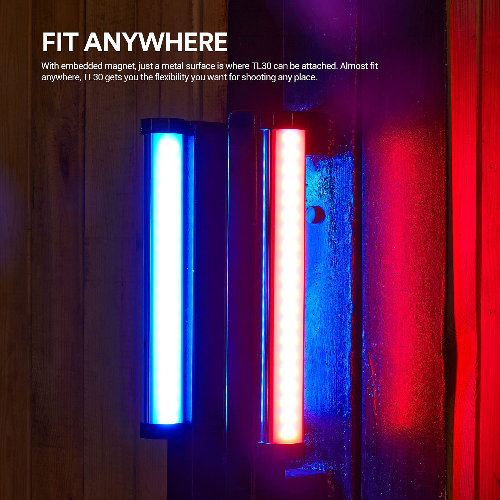 Godox Tl30 Rgb Tube Light, Cri 97+ Tlci 99+ Handheld Full Color Led Video Light Wand, 2700K 6500K Dimmable Led Light Stick, 37 F