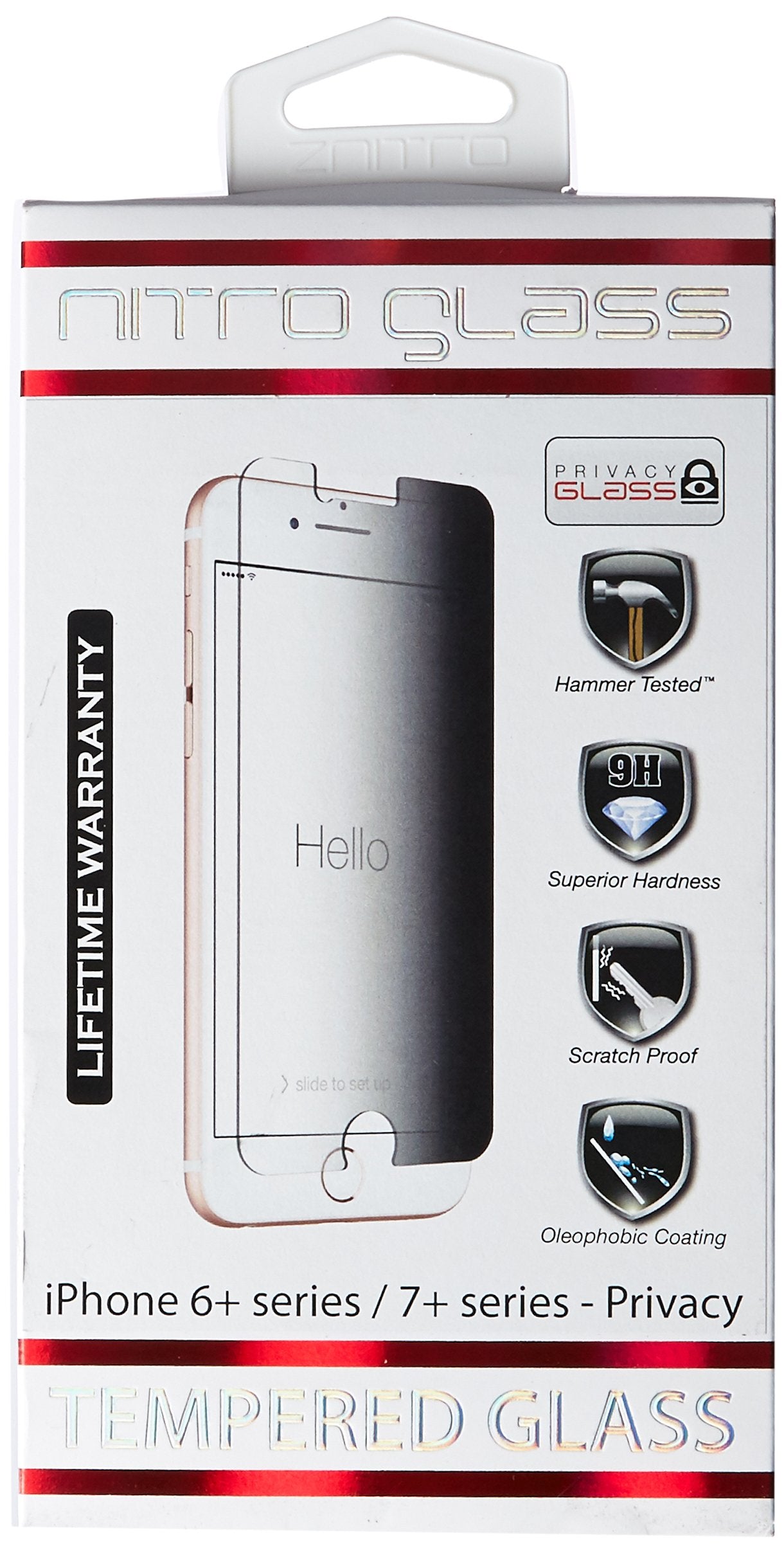 ZNitro iPhone 7 Plus Nitro Glass Privacy Screen Protector - Clear