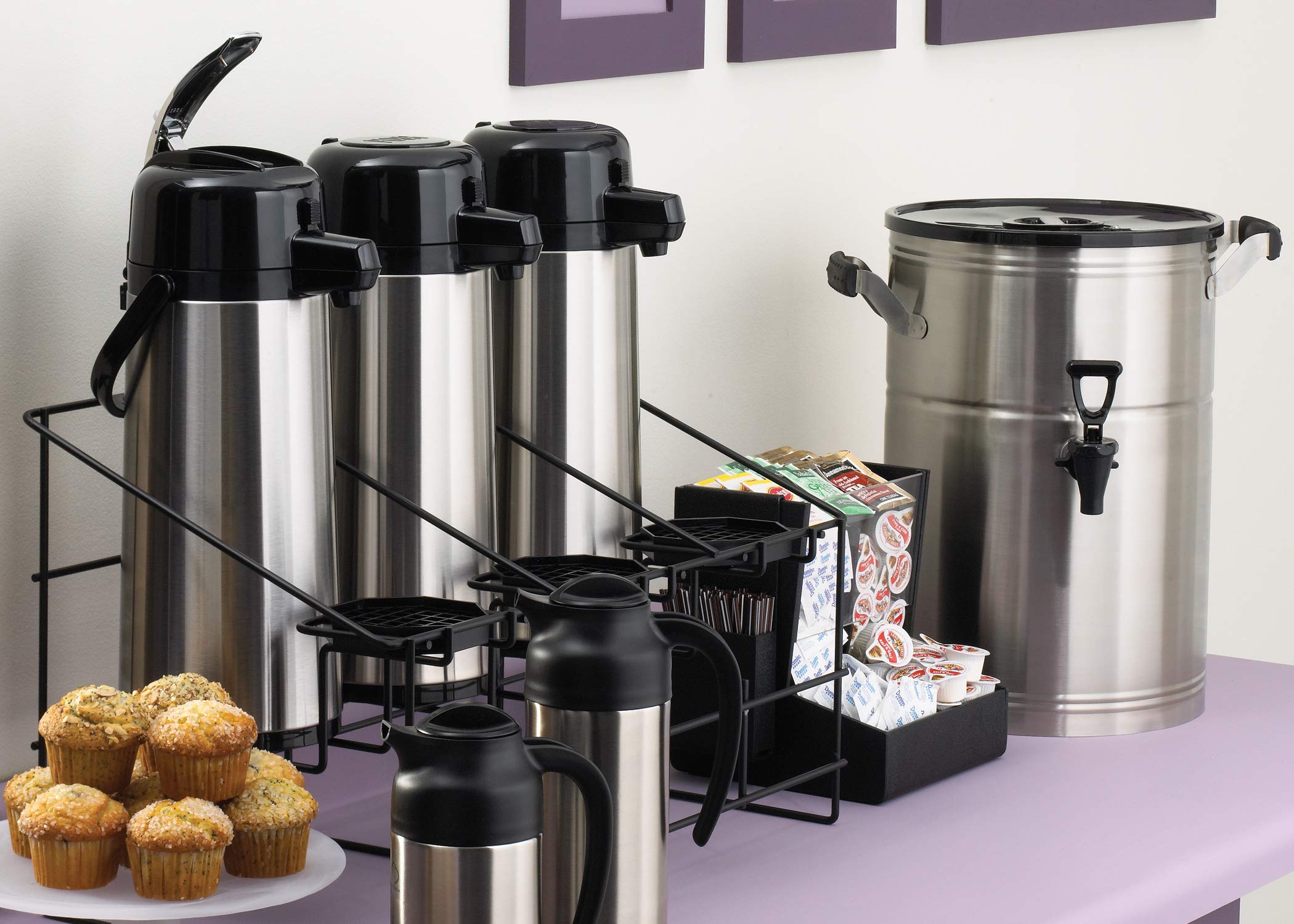 Service Ideas Eca22S Eco Air Airpot With Pump Lid, 2.2L, Glass Lined