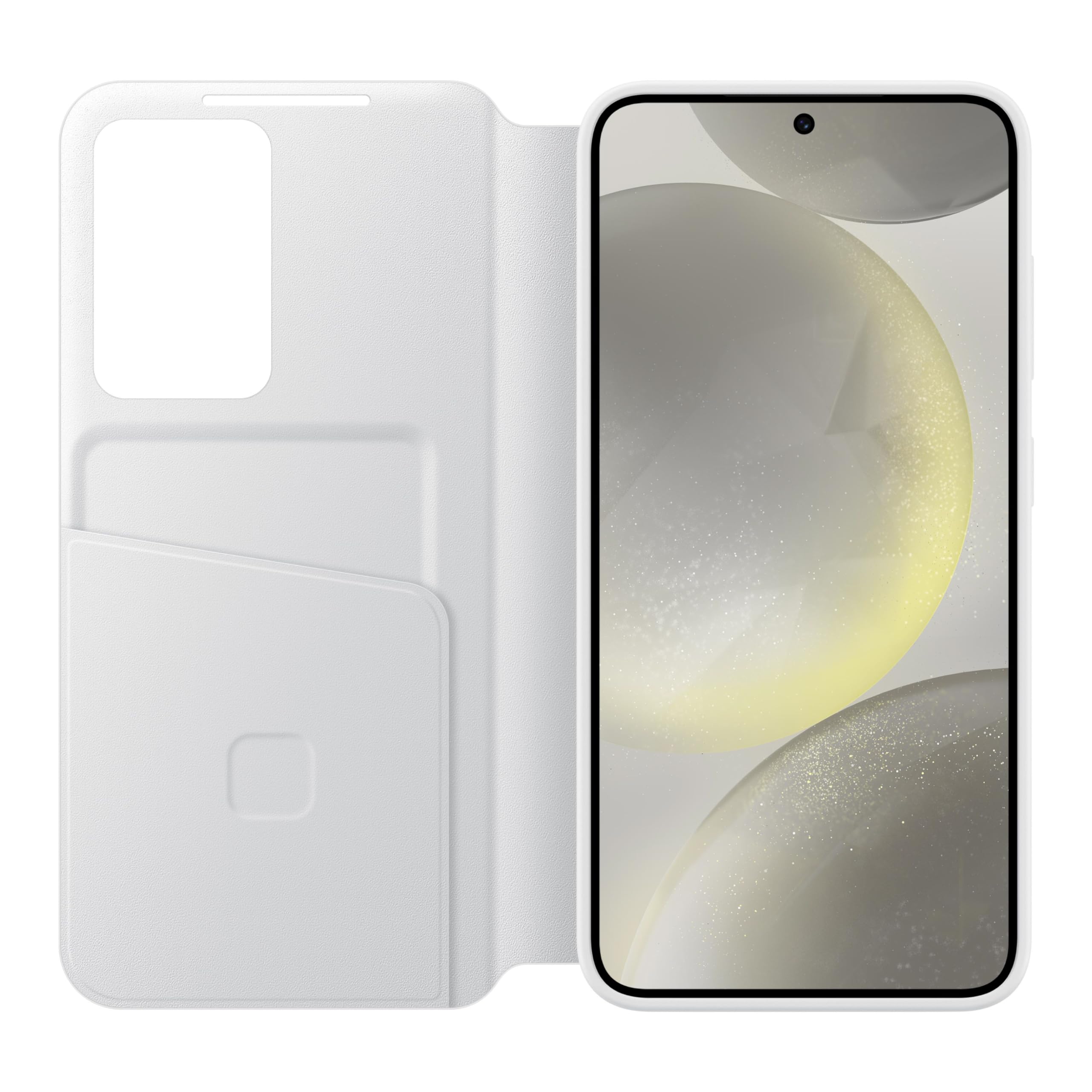 Samsung Galaxy S24 S View Wallet Phone Case, Protective Cover With Smart Small Screen View, Finger Tap Control, Slim Design, Car