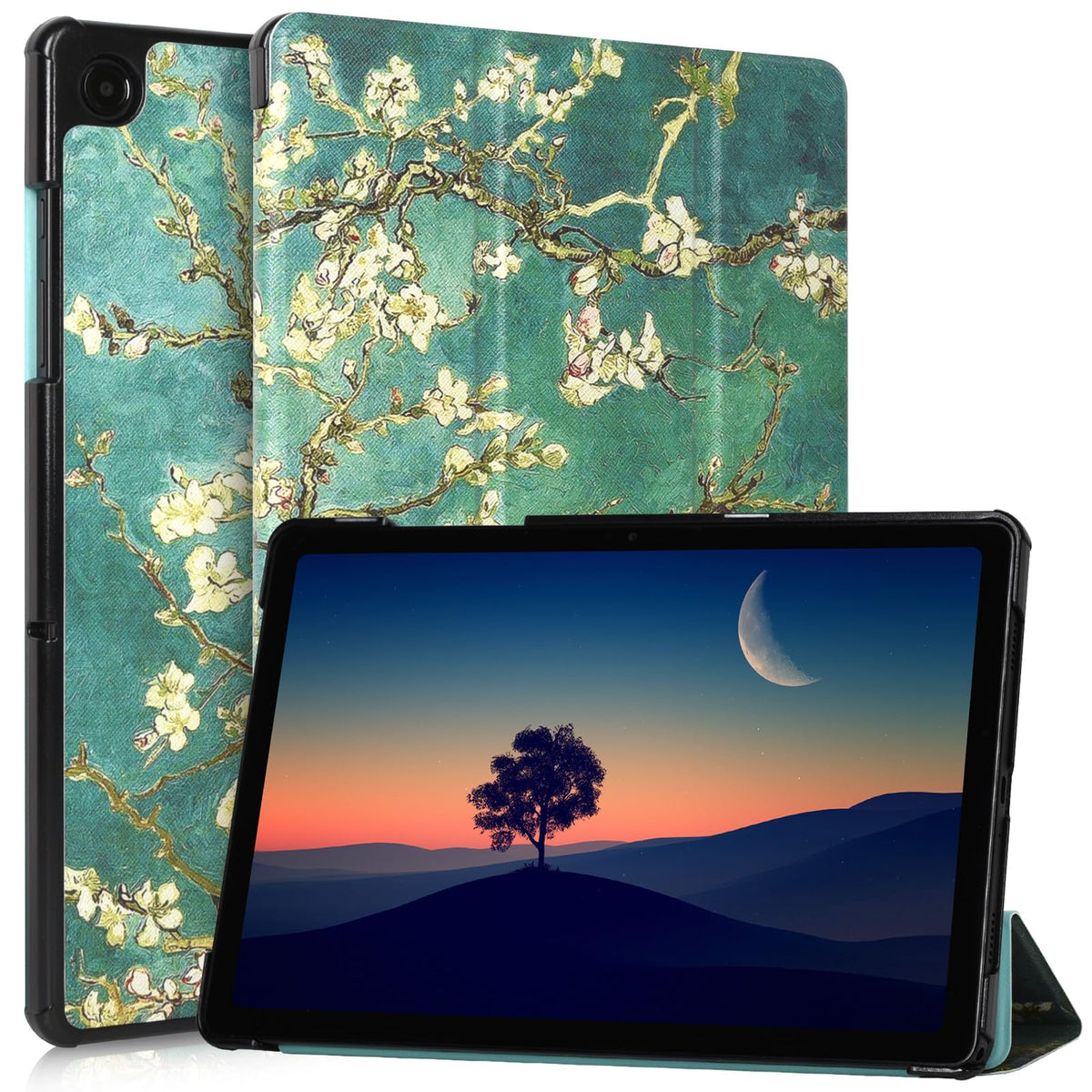 Caweet Case For Samsung Galaxy Tab A9+ / A9 Plus 11 Inch 2023, Ultra Slim Lightweight Hard Back Shell Tri Fold Stand Cover With