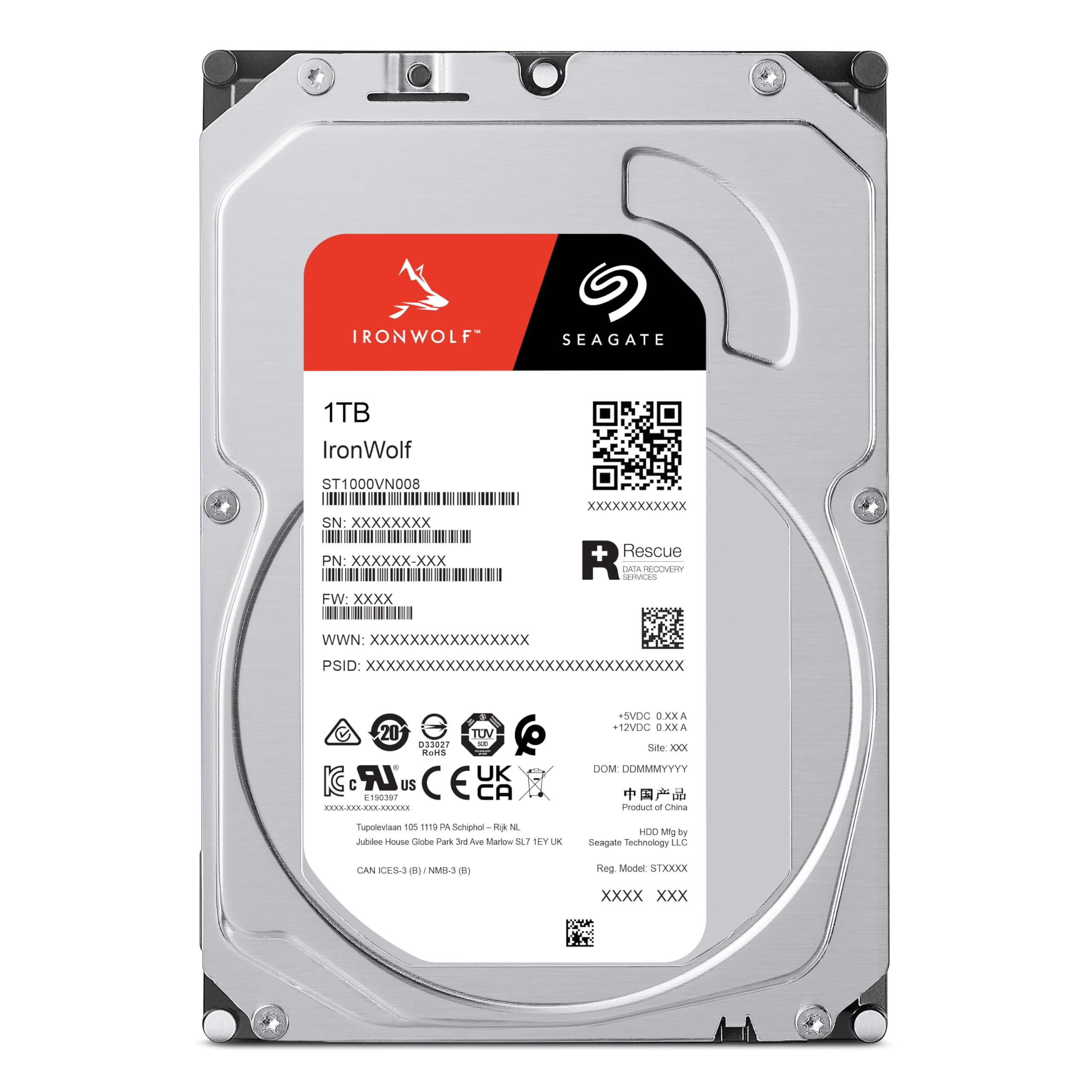 Seagate St1000Vn008 Ironwolf 1Tb Nas 3.5In 6Gb/S Sata 256Mb