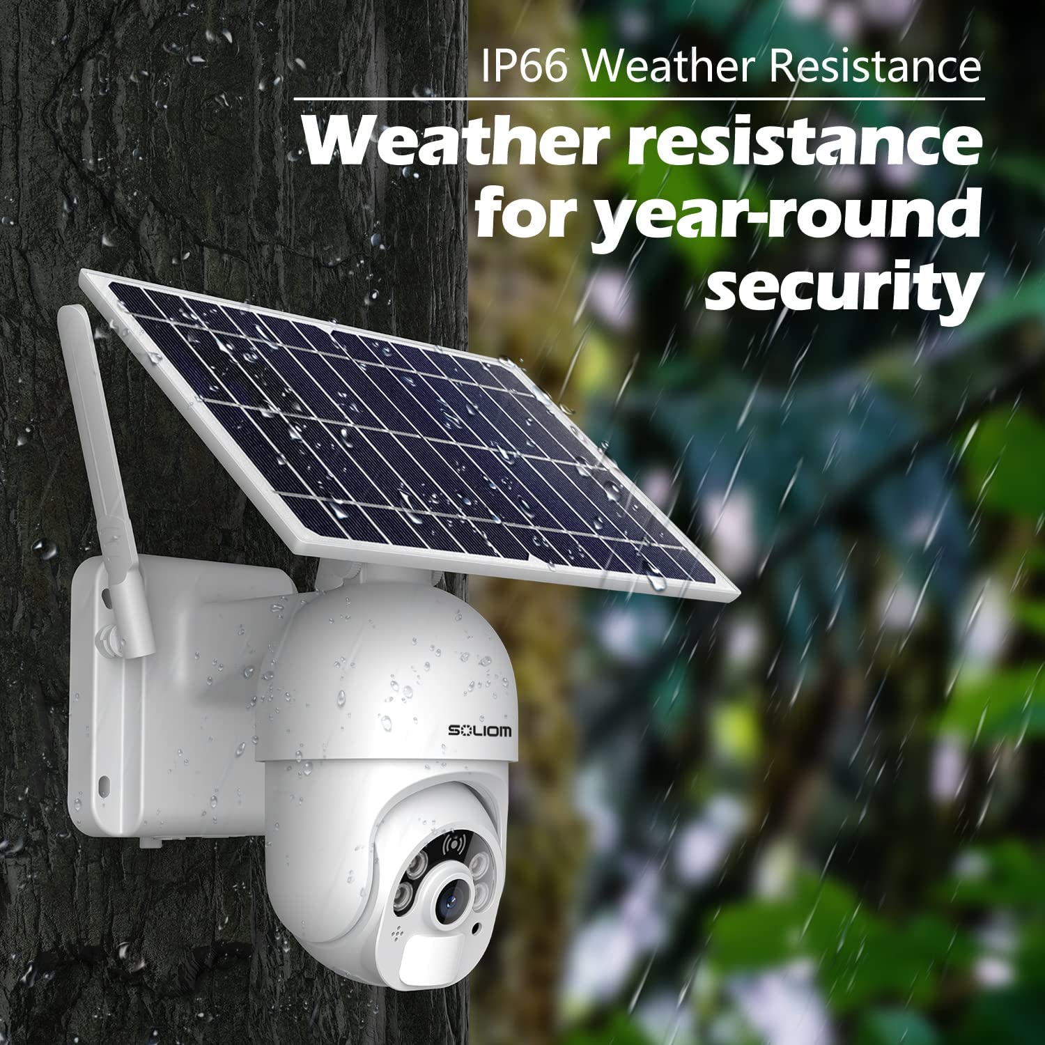 Soliom S800C 4G Lte Cellular Security Camera Outdoor,Pan Tilt 360� View 1080P Wireless Solar Powered, Spotlight Color Night Vision, 2 Way Talk,Pir Motion Detection