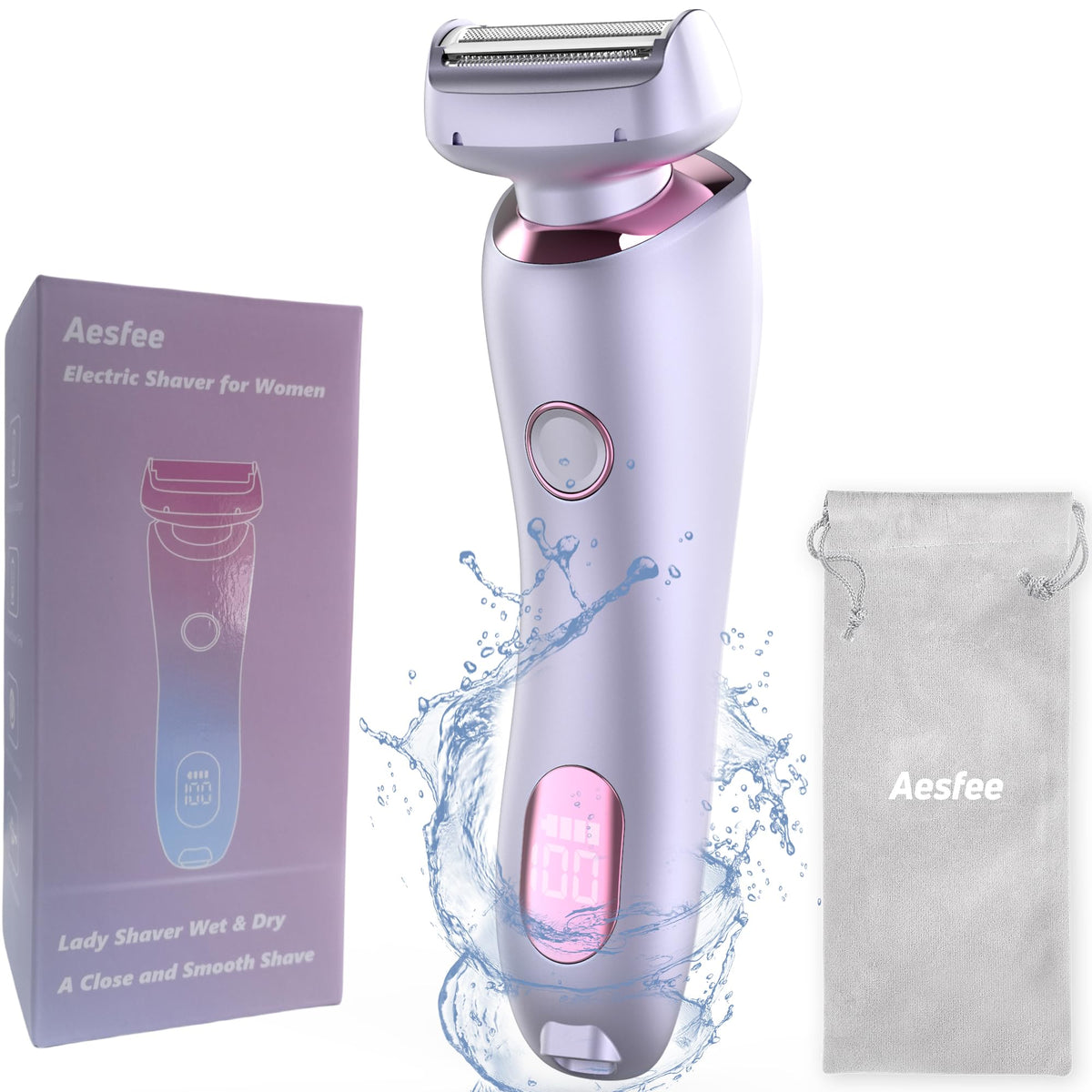 Electric Shaver For Women Legs, Lady Razors Hair Removal Waterproof Wet Or Dry For Underarm Arm Bikini Private Area Pubic Hair, 
