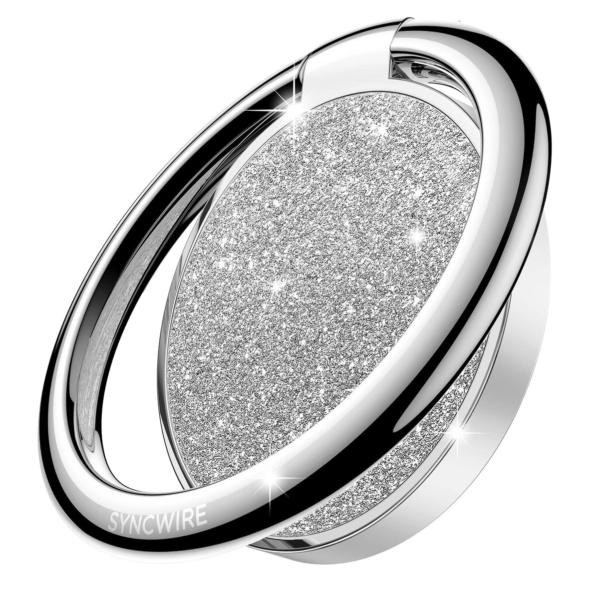 Syncwire Cell Phone Ring Holder Stand, Bling Bling Finger Ring Kickstand 360 Rotation Sparkle Phone Grip For Magnetic Car Mount