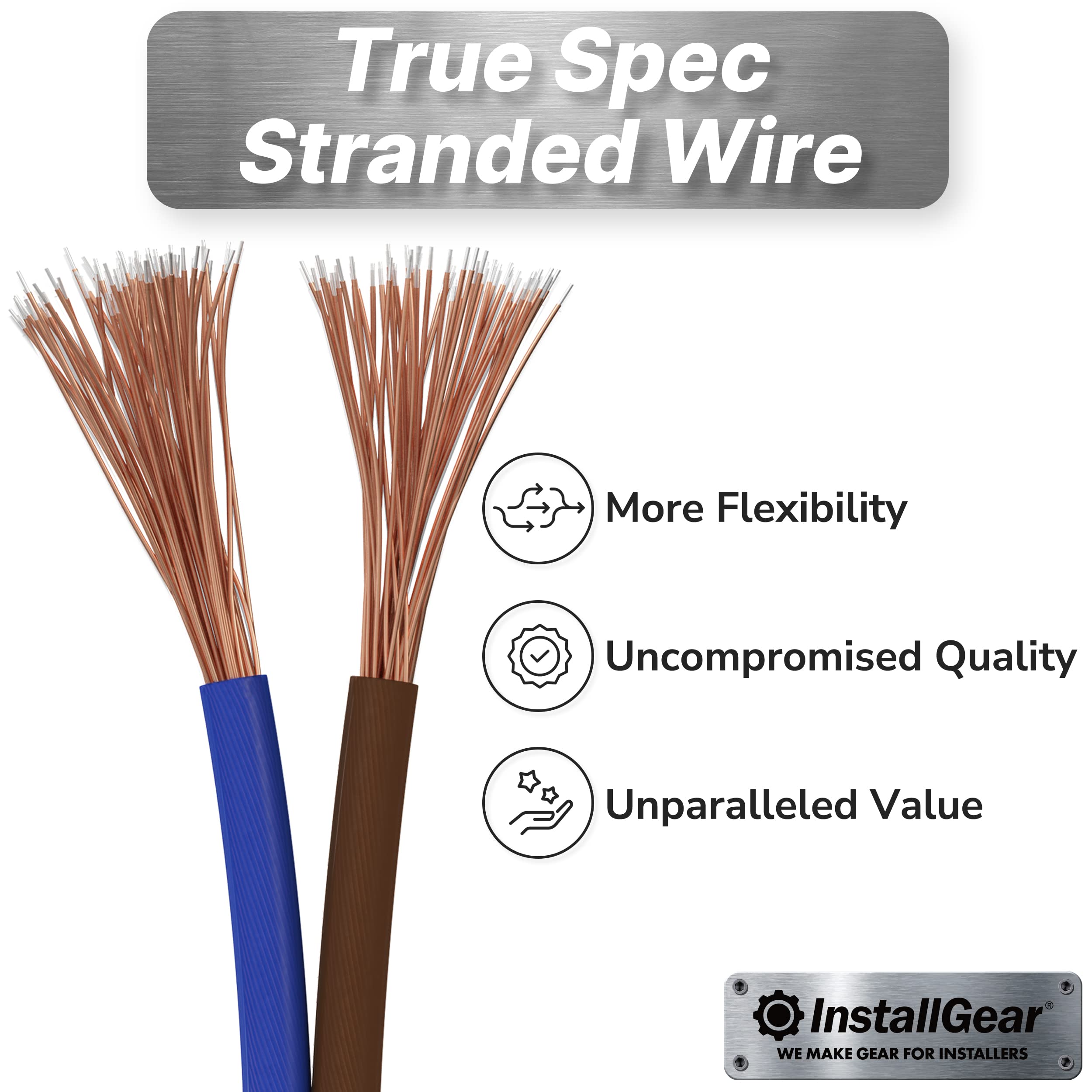 Installgear 14 Gauge Speaker Wire Cable With 12 Banana Plugs (100 Feet), 14 Awg Speaker Wire Cable Great For Car Speaker Wire 14 Gauge Car Speaker Stereos, Home Theater Speakers, Car Audio Wiring Kit