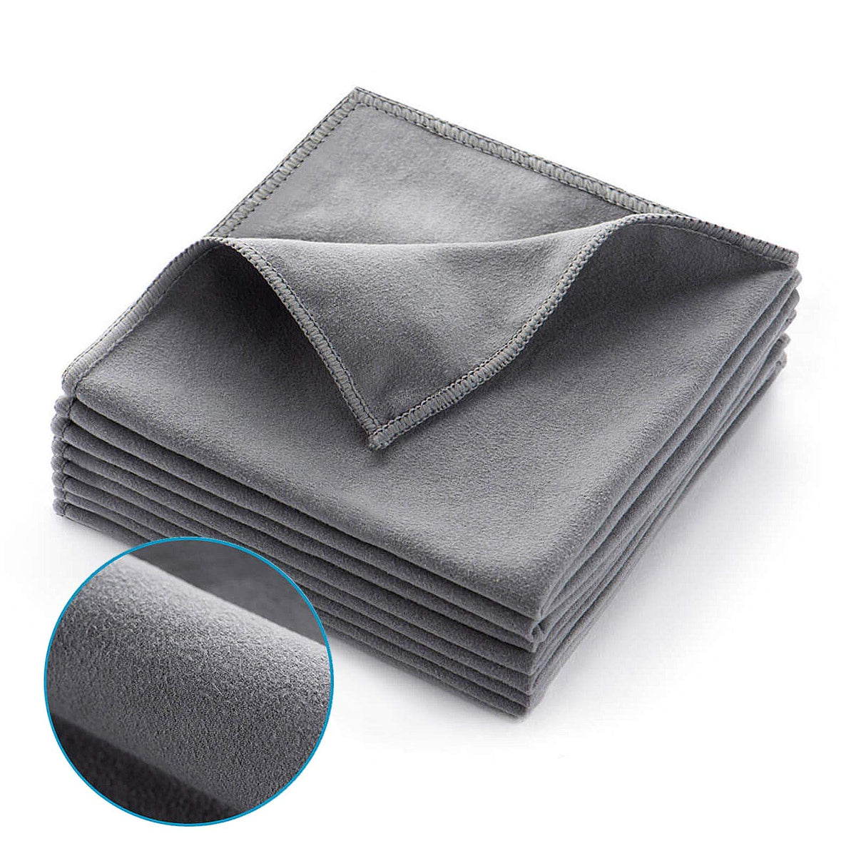 Zhidian Screens Cleaning Microfiber Suede Cloth, 8Pack Streak Free Lint Free Large Rag For Car Screen, Tv, Computer, Camera Lens
