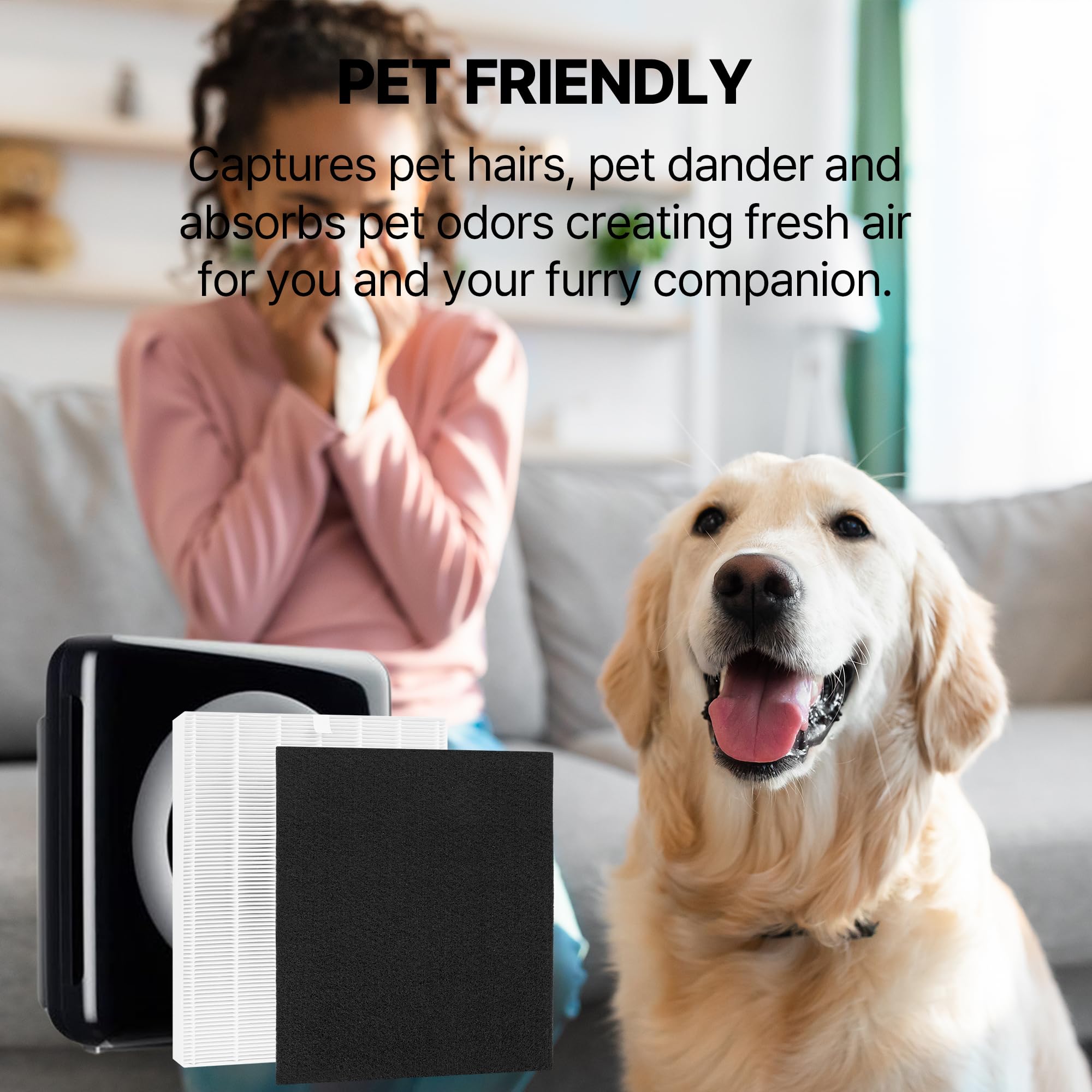 Sycoco Air Purifier Filter Replacement For Home Coway Purifiers   High Efficiency H13 True Hepa Filter, 2 Hepa And 4 Carbon Filt