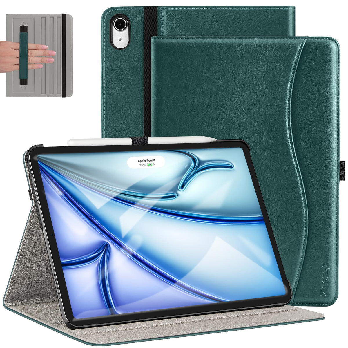 Ztotopcases For New Ipad Air 13 Inch (M2) Case 2024/Ipad Pro 12.9 Inch Case 3Rd Gen 2018, Leather Folio Cover (Supports Ipad Pen
