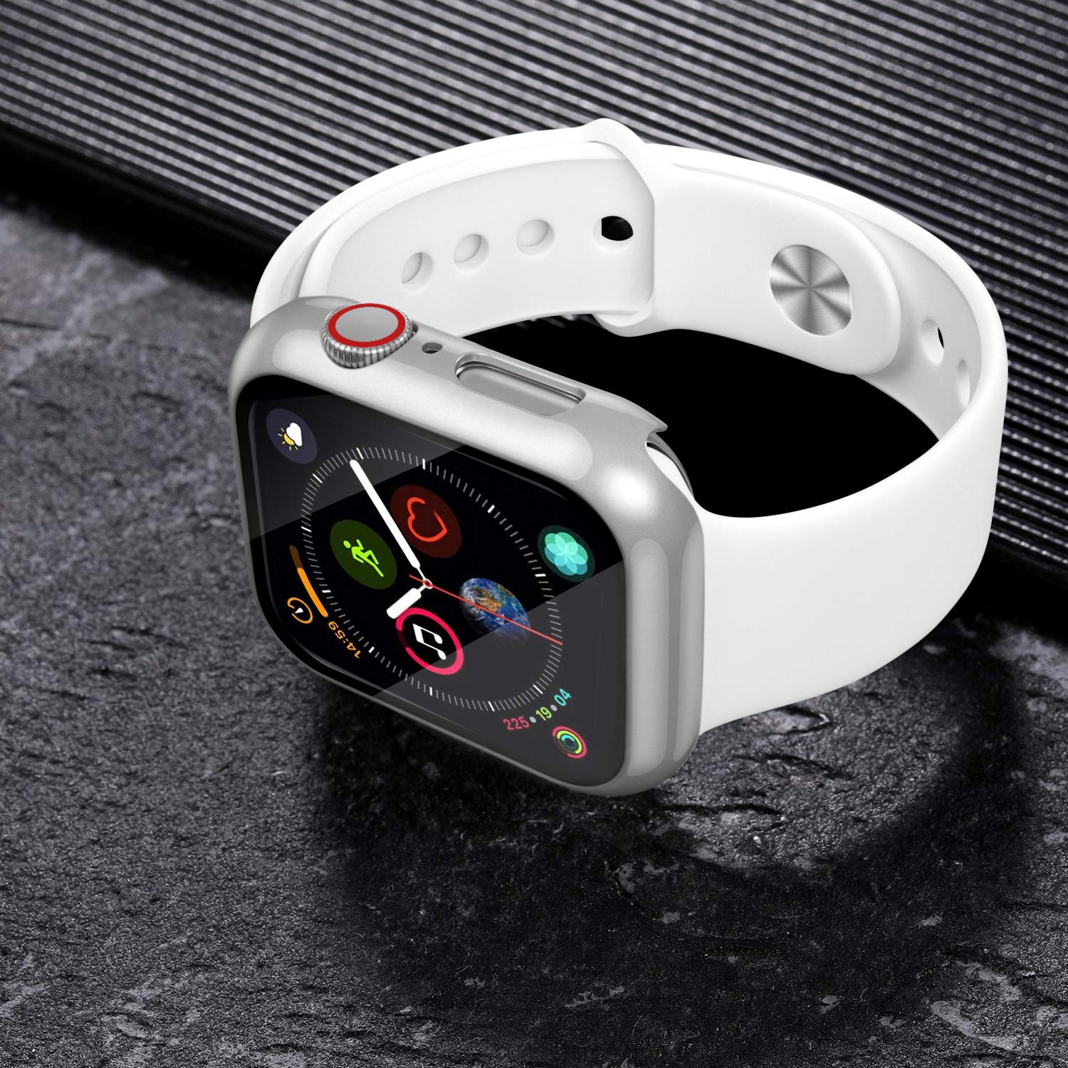 Charlam Compatible With Apple Watch Case 40Mm Iwatch Se Series 6/5/4 Built In Screen Protector, Thin Guard Bumper Full Coverage