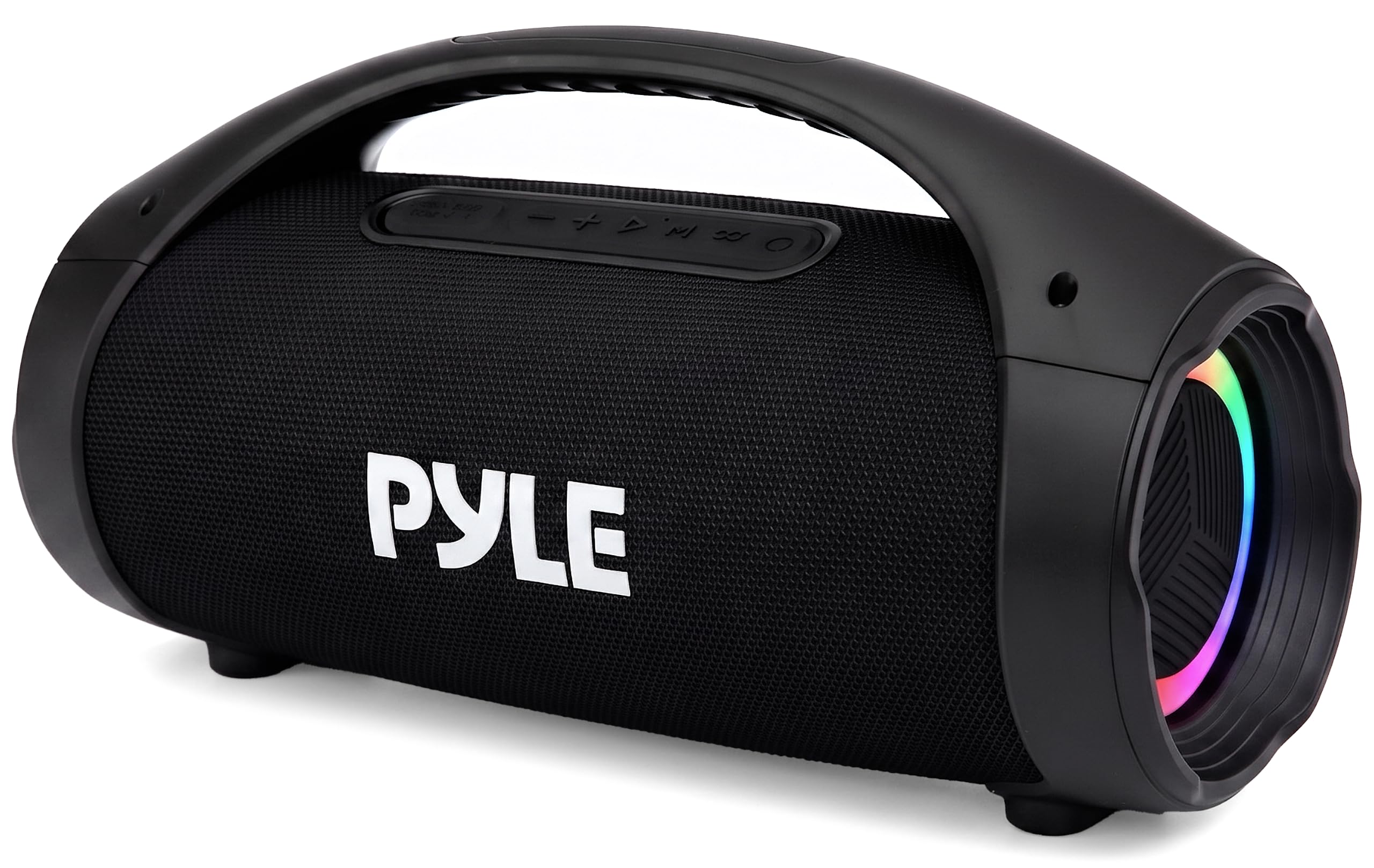 Pyle Portable Bluetooth Boombox Speaker  100W Peak Power, 19H Battery, FM Radio, USB Playback, Aux in, TWS Pairing  Use for Ho