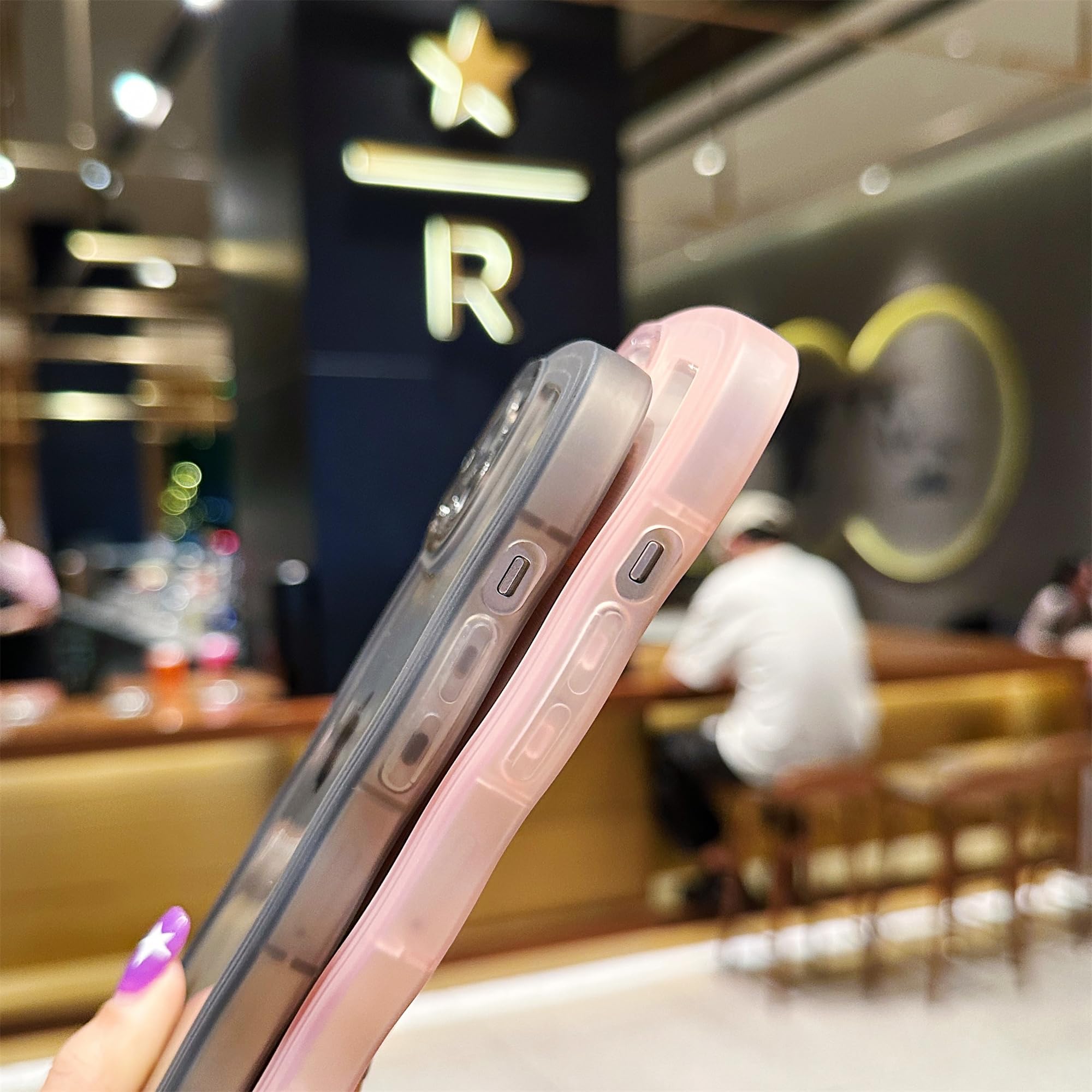 Skylmw Compatible With Iphone 13 Case 6.1'' 2021, Cute Kawaii Curly Wave Frame Shape Soft Silicone Shockproof Protective Phone C