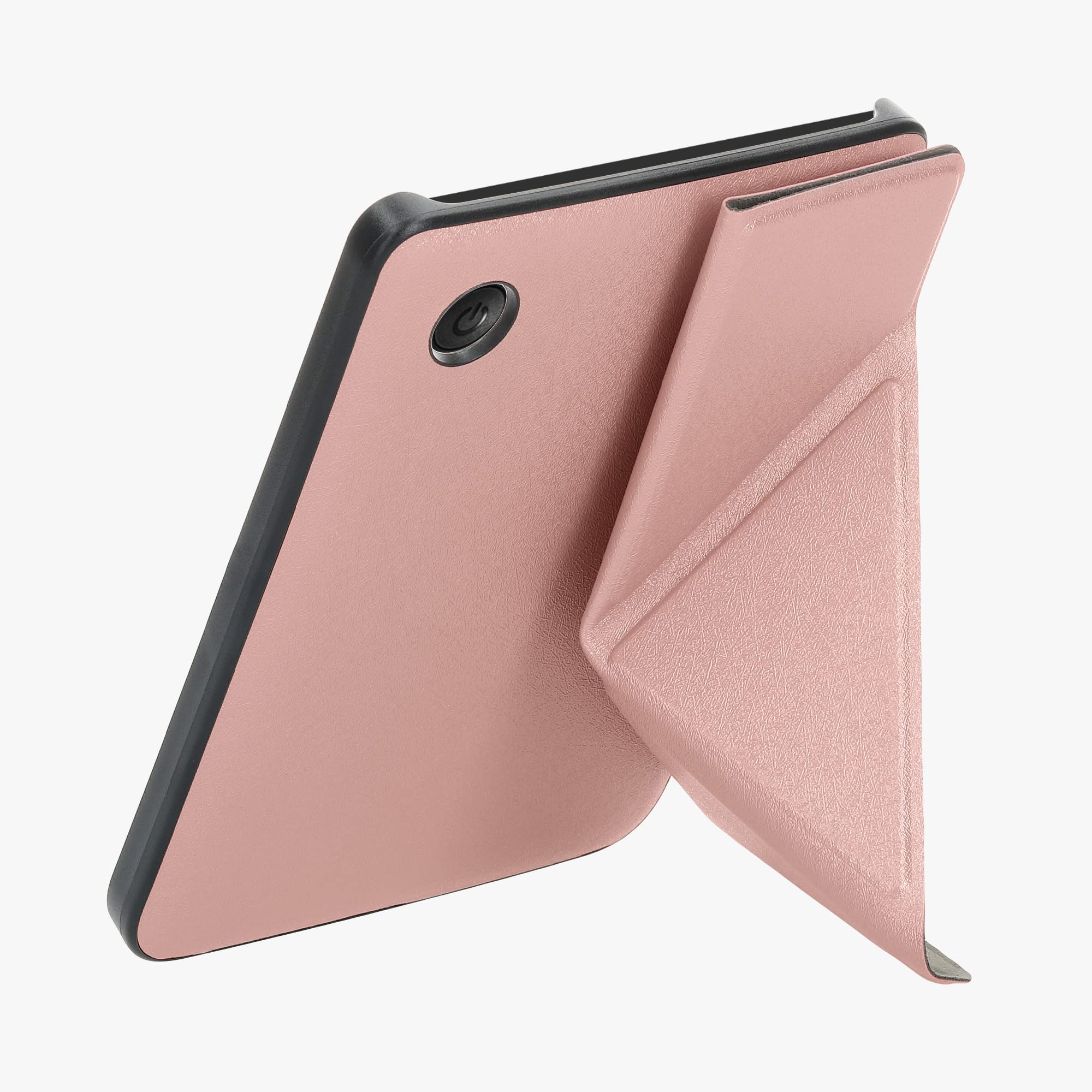 Kwmobile Origami Case Compatible With Kobo Clara 2E / Tolino Shine 4 Case   Slim Pu Leather Cover With Stand   Rose Gold