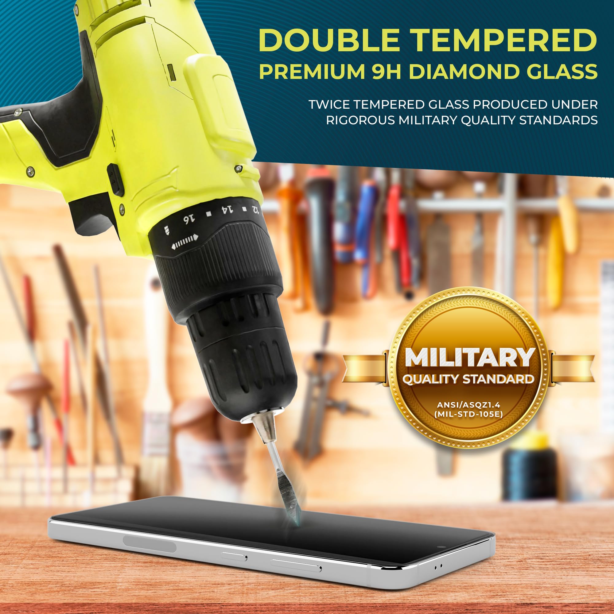 Power Theory Compatible With Samsung Galaxy S24 Privacy Screen Protector Tempered Glass [Ultra 9H Hardness], 2 Pack, Anti Spy, E