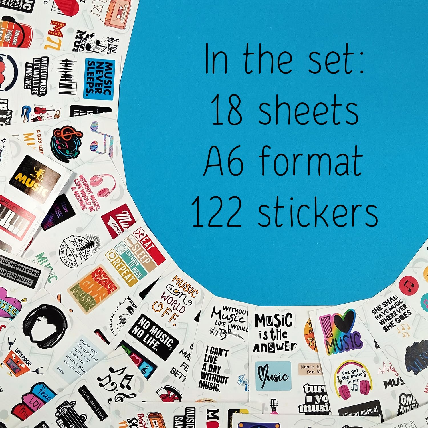 100Pcs Music Stickers For Water Bottle & Laptop, Musical Stickers & Decals For Adults &, Gifts For Music Lovers & Musicians, Tea