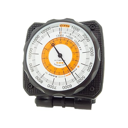 Sun Company Altilinq   Dashboard Altimeter And Barometer | Altimeter For Car And Truck | Reads Altitude From 0 To 15,000 Feet