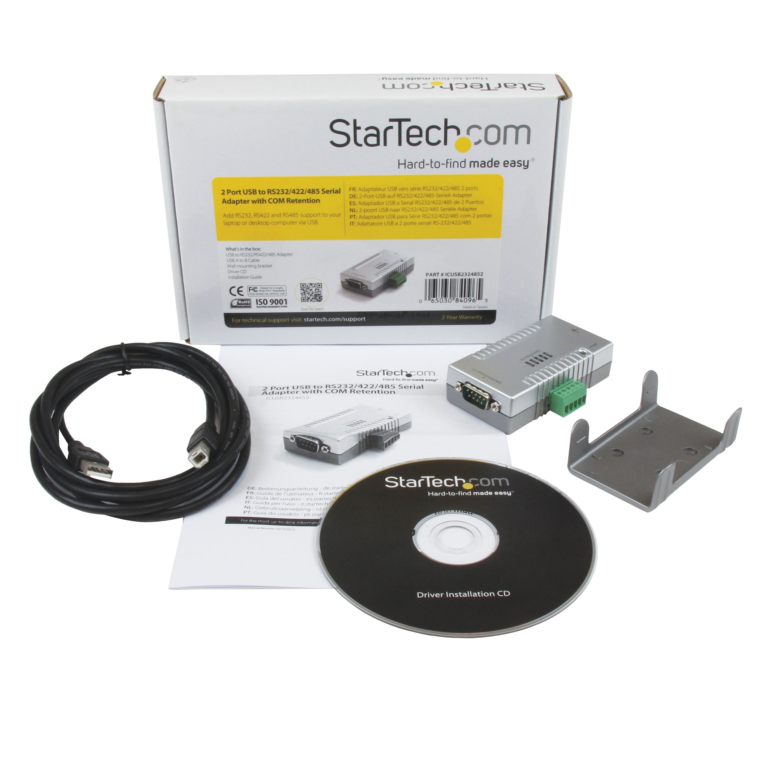Startech.Com Usb To Serial Adapter   2 Port   Rs232 Rs422 Rs485   Com Port Retention   Ftdi Usb To Serial Adapter   Usb Serial ,