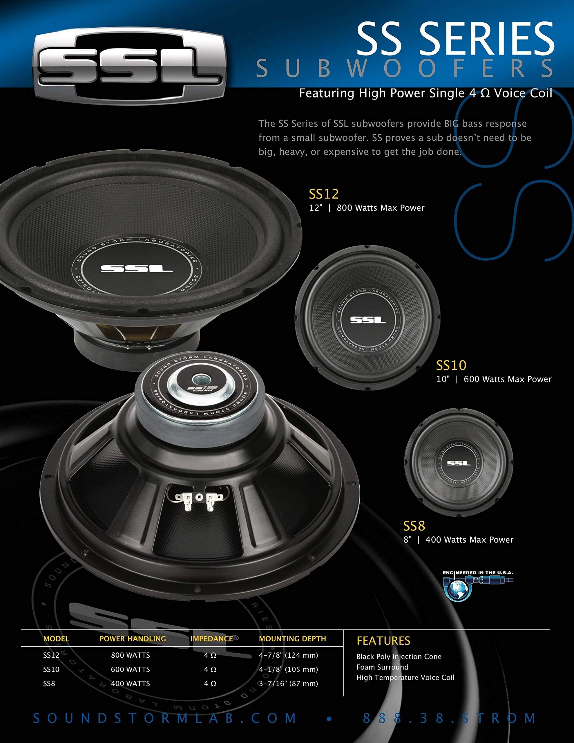 Soundstorm 12'' Woofer 800W Max