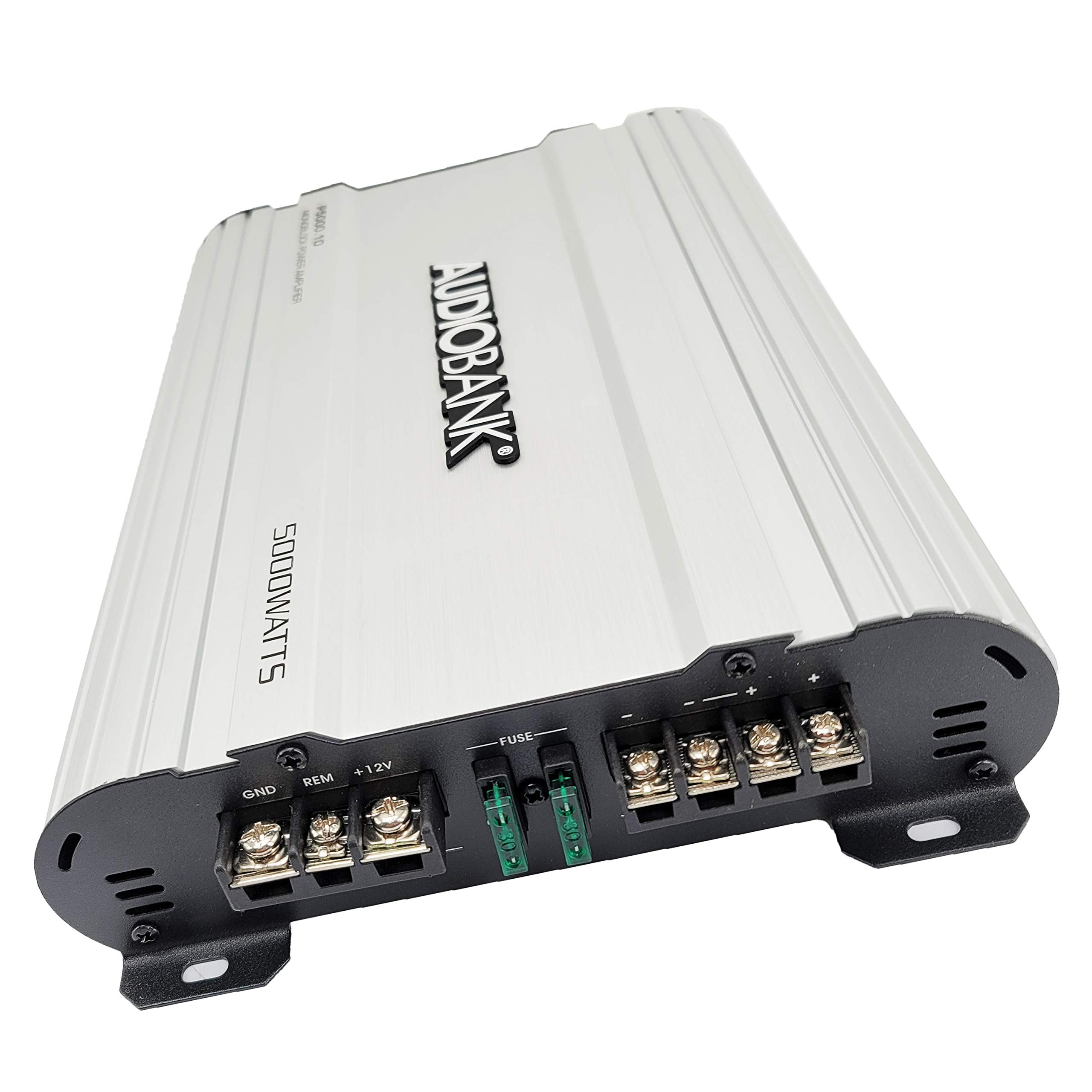 Audiobank Audio System P5000.1 Monoblock Car Amplifier   5000 Watt Amp, 2/4 Ohm Stable, Class A/B, Mosfet Power Supply, Remote S