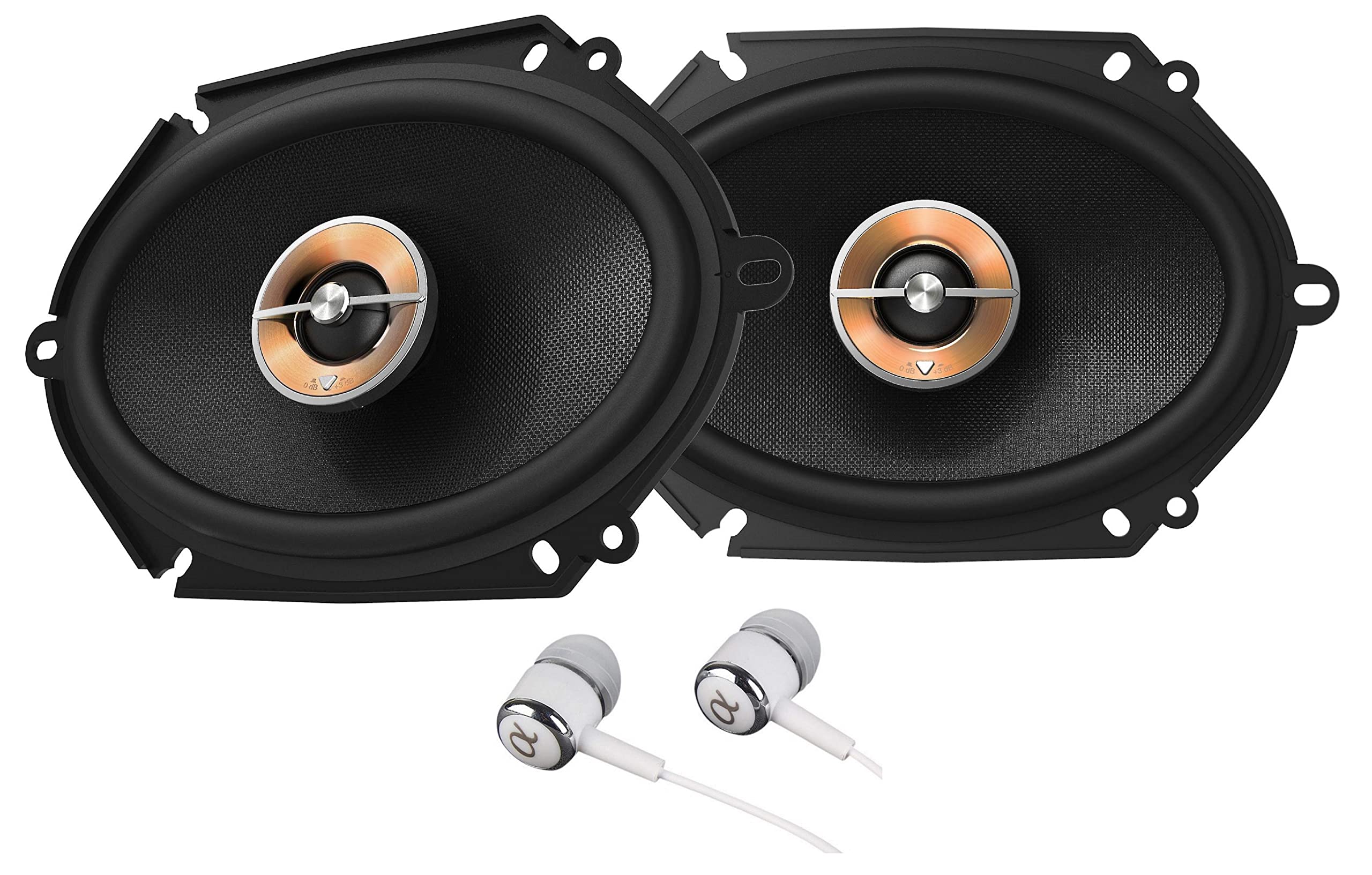 Infinity Kappa 6X8/5X7 300 Watts Max (100 Watts RMS) 2-Way Coaxial Car Audio Stereo Multi Element Speakers with UniPivot Tweeter