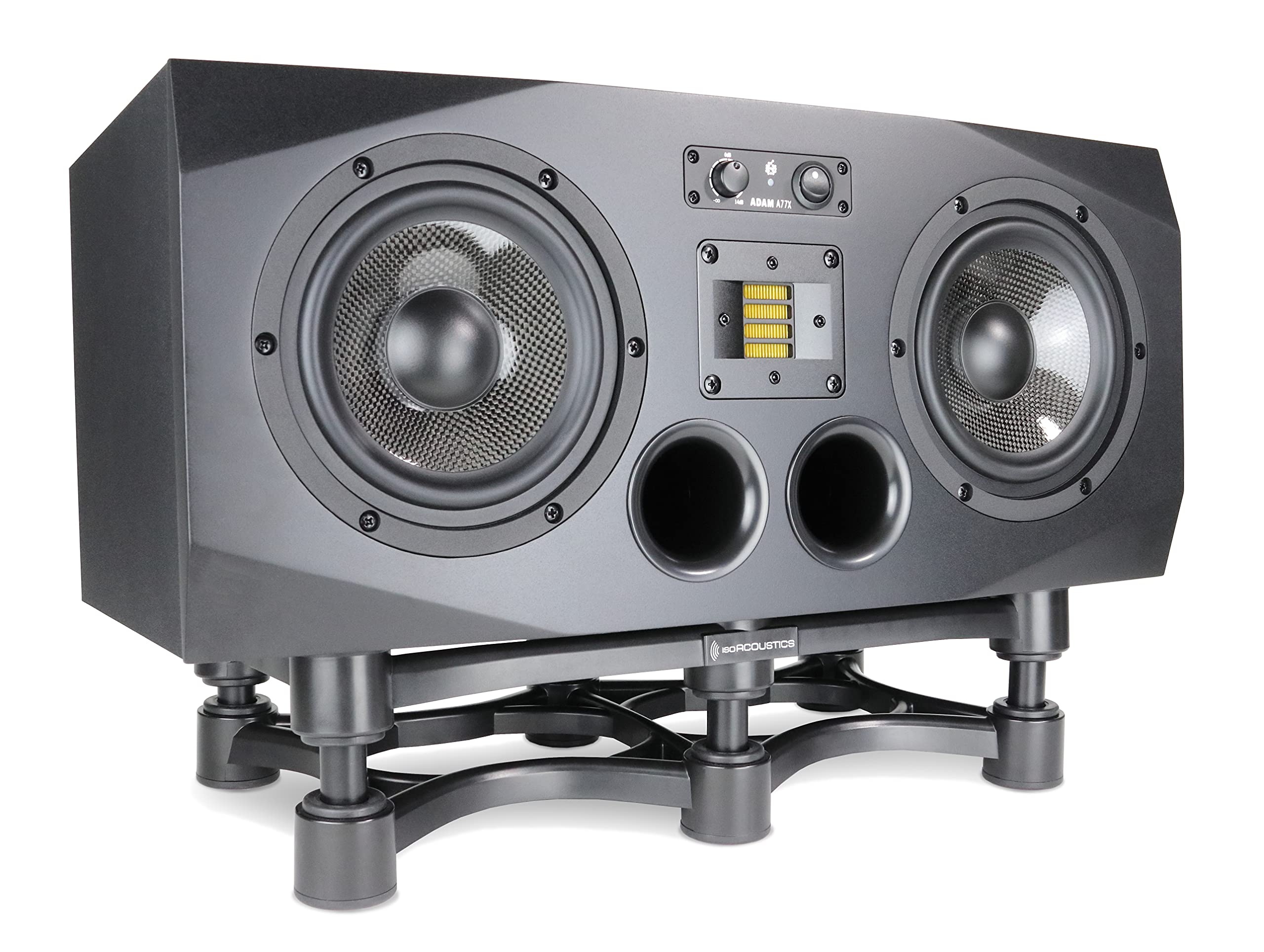 Isoacoustics Iso Stand Series Speaker Isolation Stands With Tilt Adjustment: Iso 430 (17'' X 9'') Single