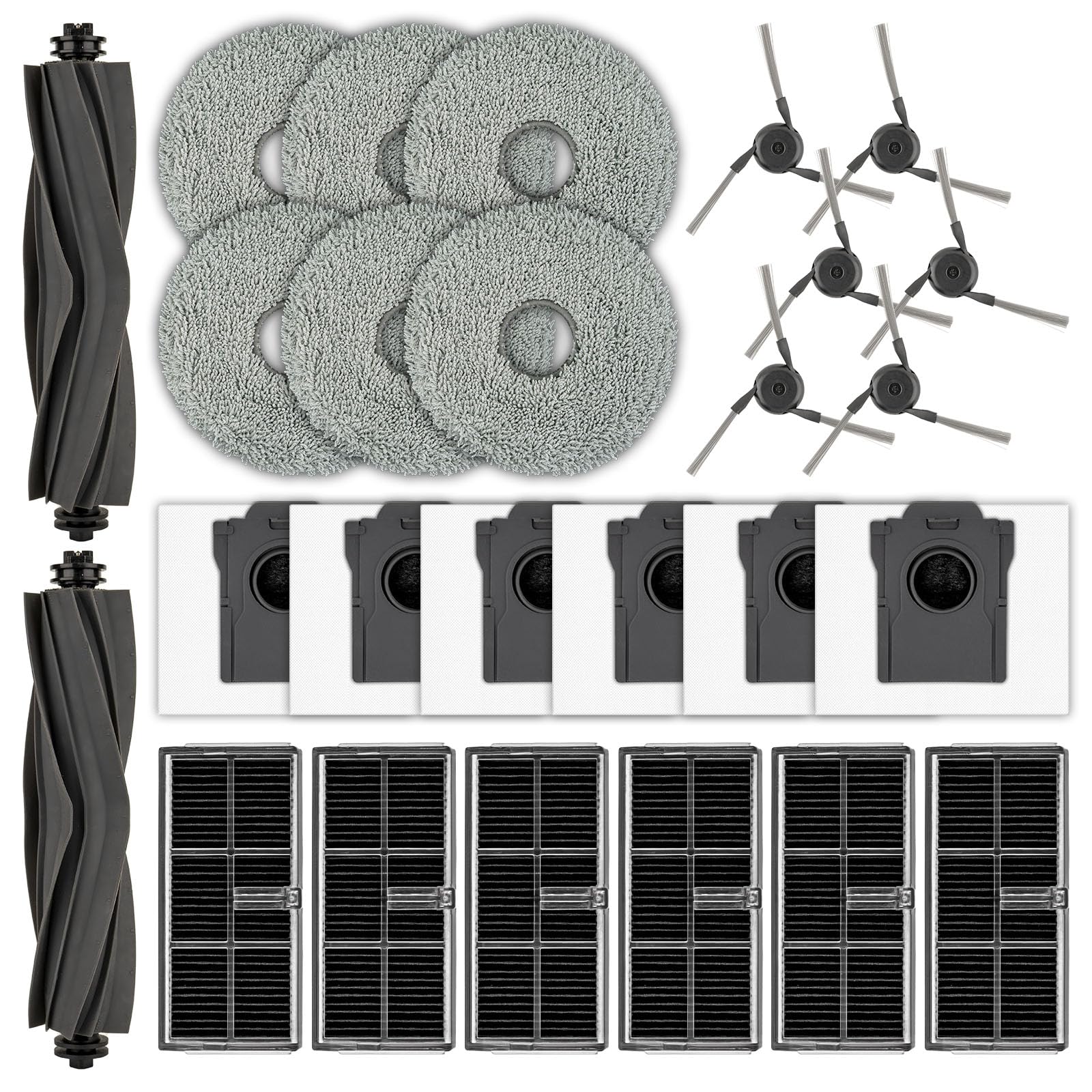 (26 Pack) L40 Ultra (Gen 2) Accessories for Dreame X40 Ultra/ X40 Master/MOVA P10 Pro Ultra(Gen 2)/ P50 Pro Ultra, 2 Roller Brus