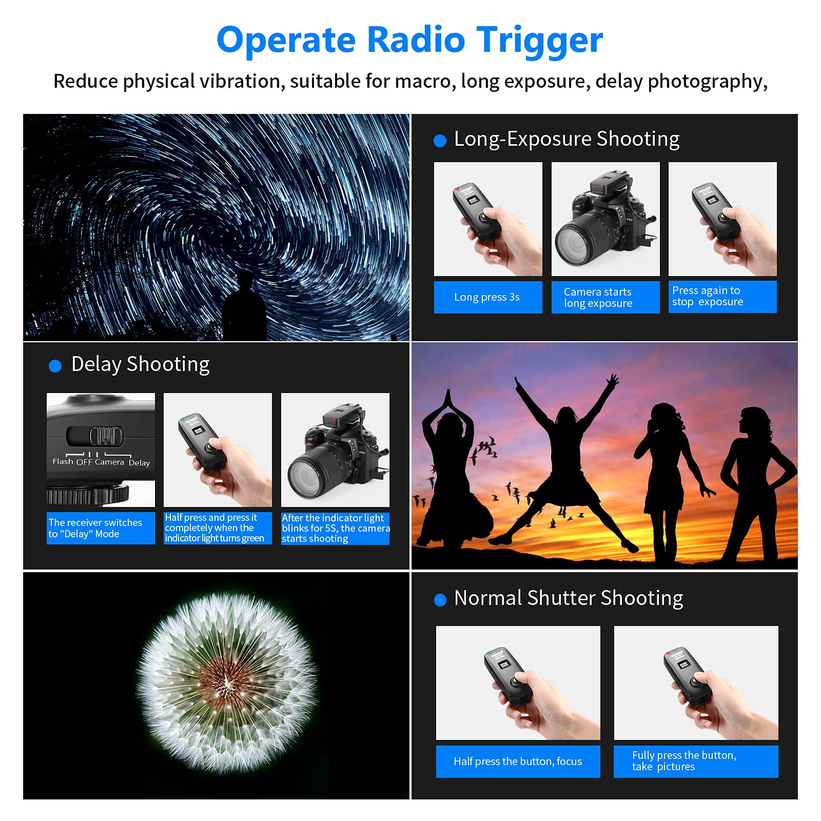 Neewer Fc 16 Multi Channel 2.4Ghz 3 In 1 Wireless Flash/Studio Flash Trigger With Remote Shutter For Nikon D7100 D7000 D5100 D50