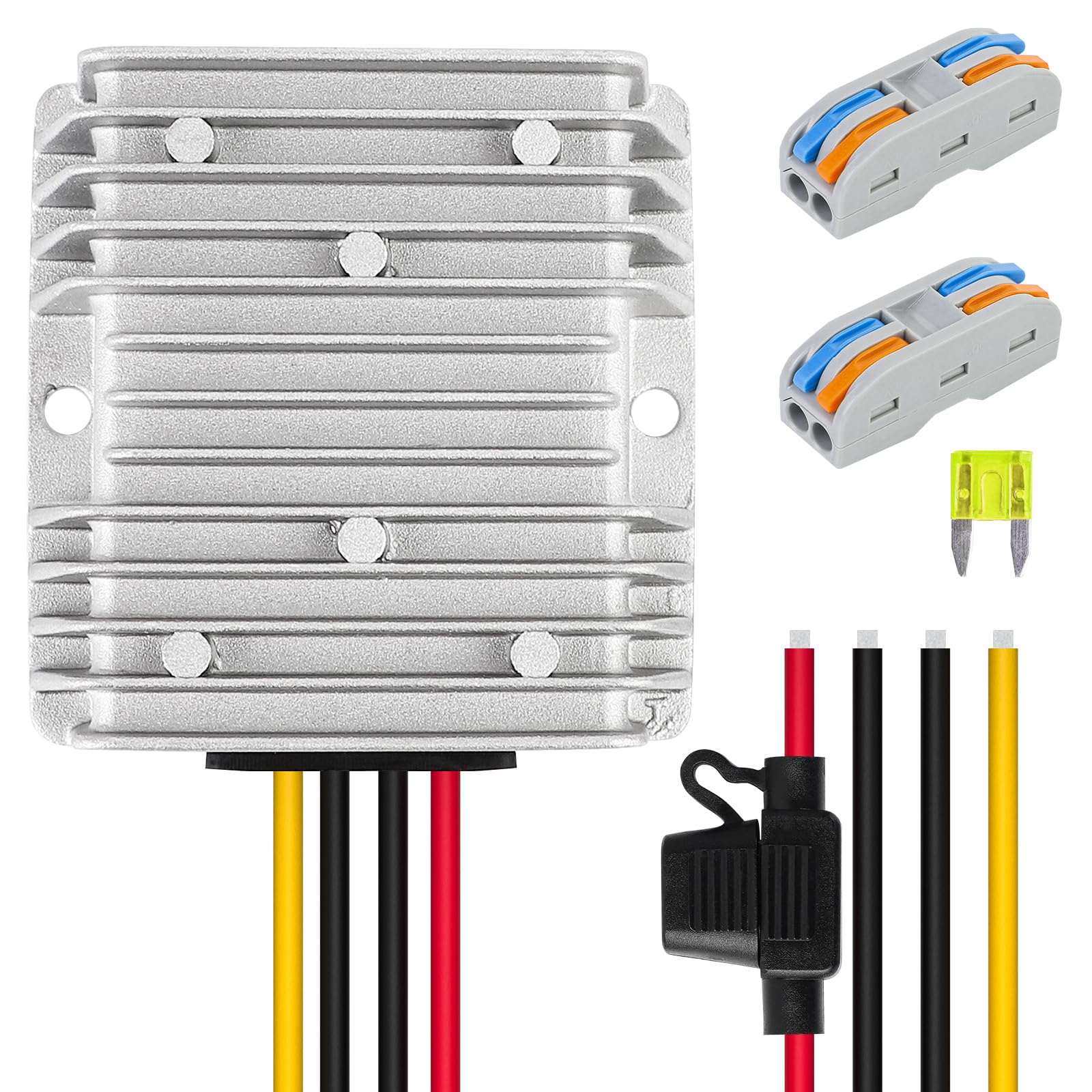 Dc Dc 20A 240W 12V Converter 36V/ 48V Step Down To 12V Dc Converter Voltage Regulator Reducer With Fuse Waterproof Module Transf