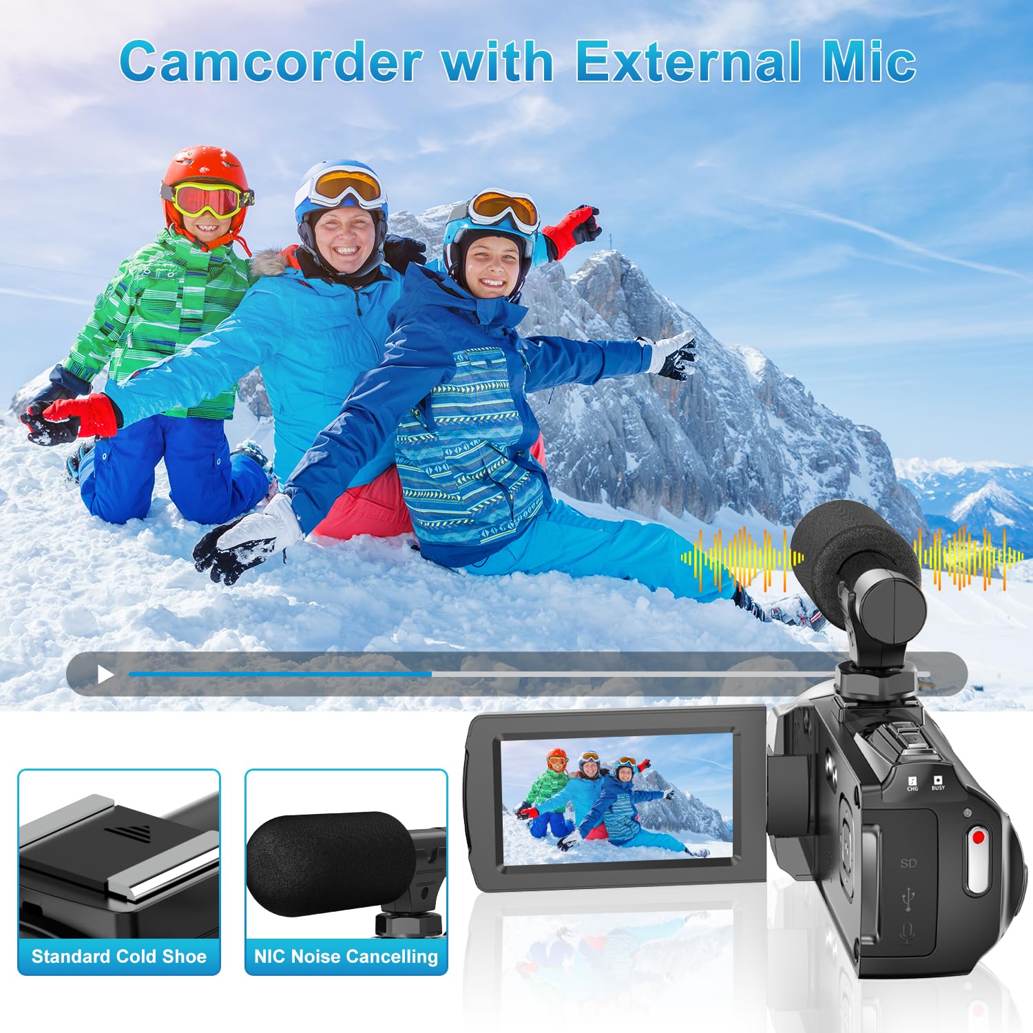 Weochi Video Camera Camcorder Hd 4K 48Mp Digital Cameras Recorder For Youtube Tiktok 3 Inch 270 Degree Rotation Screen 18X Zoom