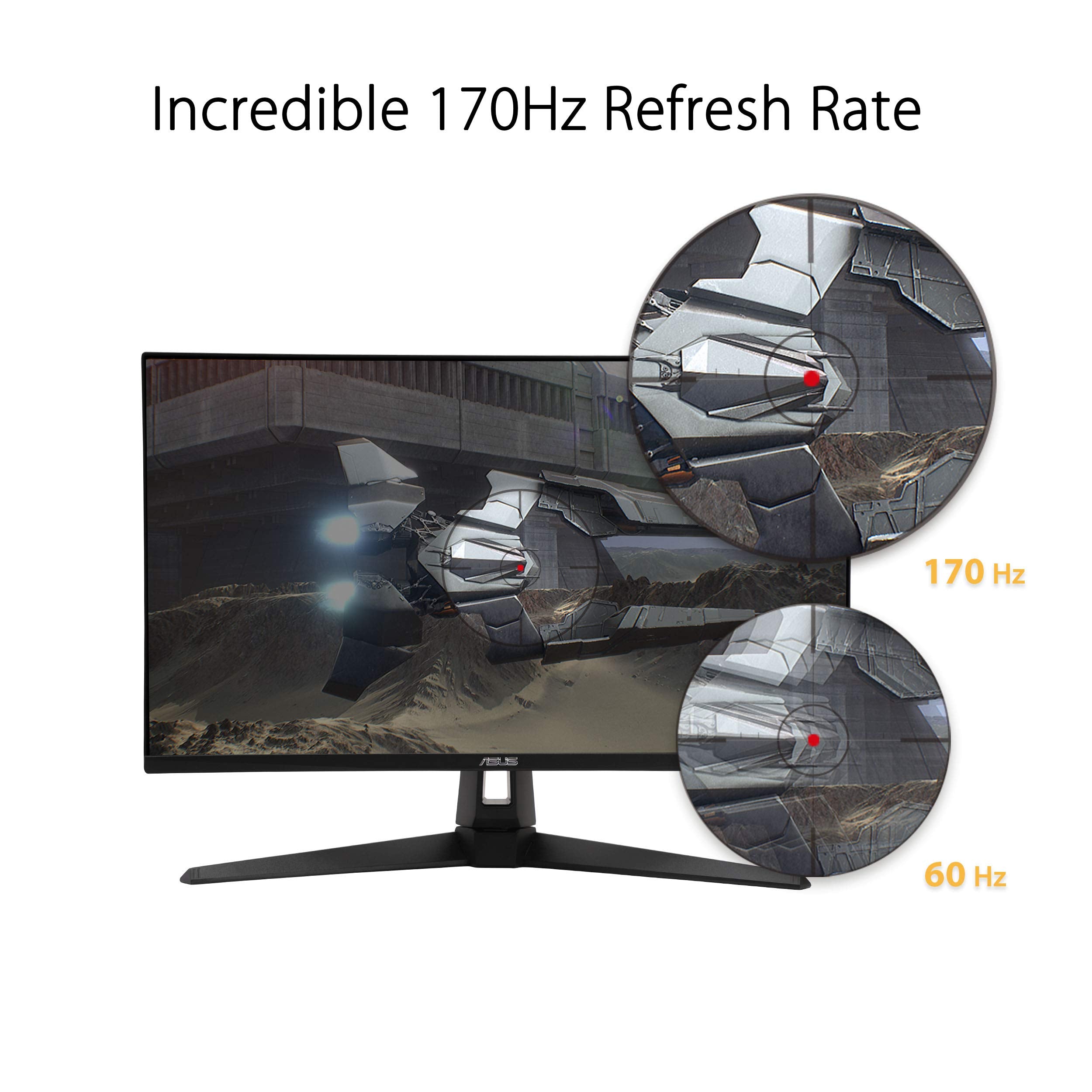 Asus Tuf Gaming 27'' 2K Hdr Monitor (Vg27Aq1A)   Wqhd (2560 X 1440), Ips, 170Hz (Supports 144Hz), 1Ms, Extreme Low Motion Blur,