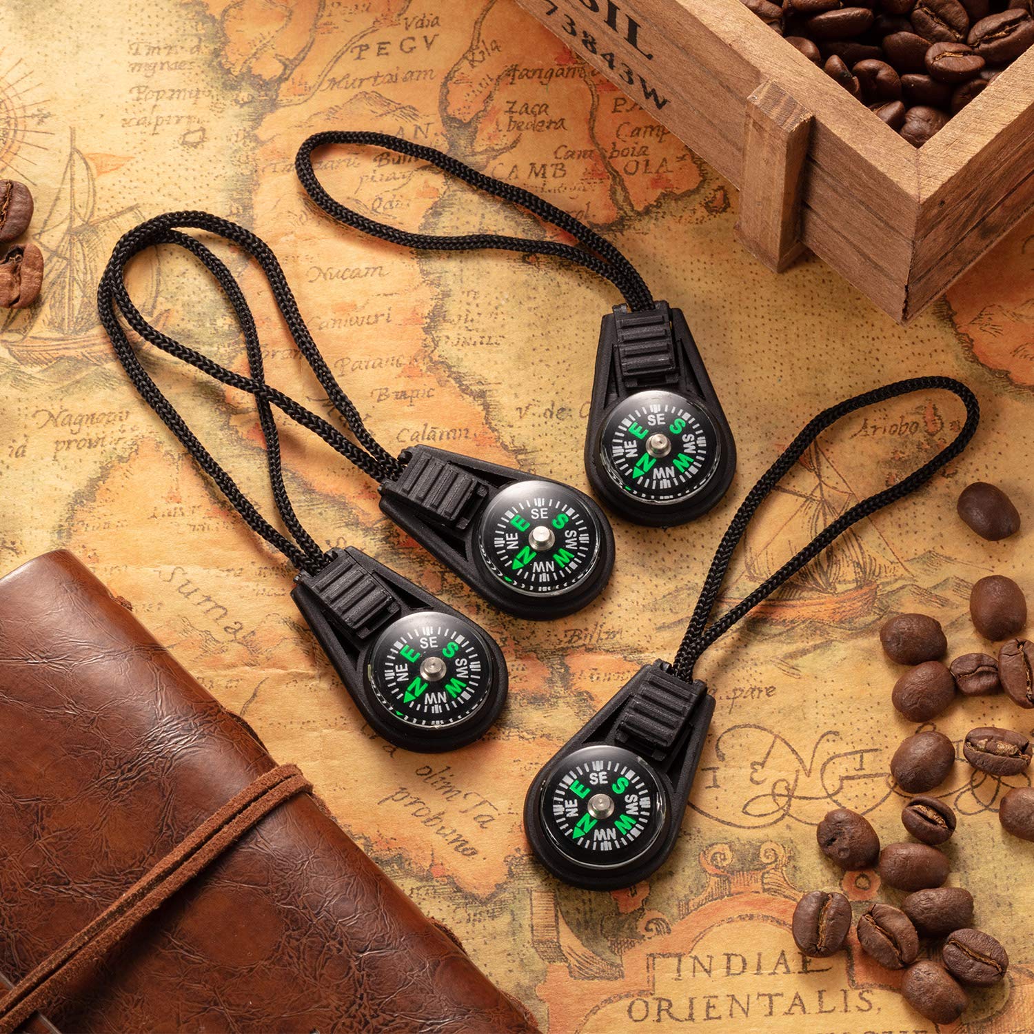 Bbto 100 Pieces Mini Survival Compass Outdoor Camping Hiking Pocket Compass Liquid Filled Mini Compass For Paracord Bracelet Nec