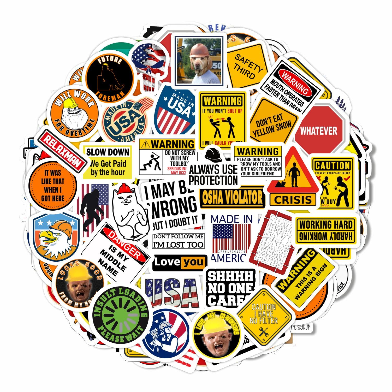 Funny Hard Hat Stickers For Men   Hardhat Stickers, Tool Box Stickers, Toolbox Accessories   Construction, Mechanic Helmet Stick