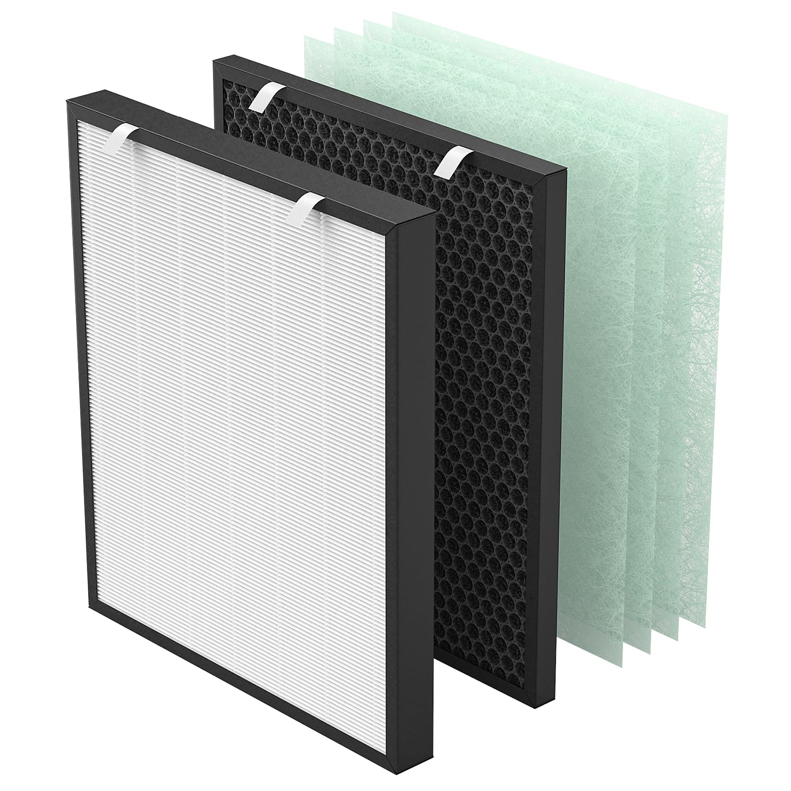 Air400 Hepa Filter Replacement For Bissell Air400, H13 True Hepa And Activated Carbon Pack With 4 Pre Filter, Compared To Part #