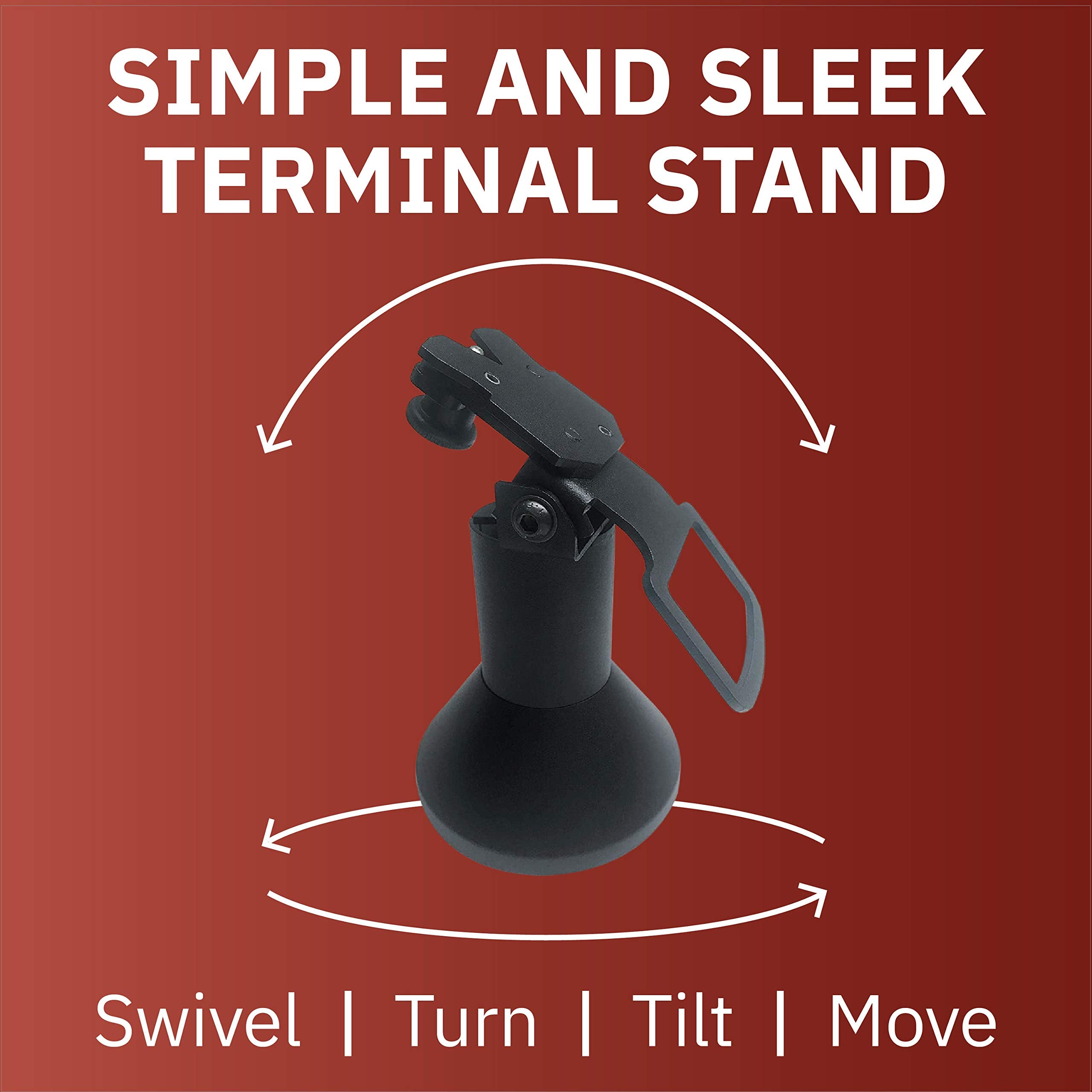 DCCStands Ingenico Lane/3000/5000/7000/8000 Low Profile Swivel and Tilt Stand, Screw in and Adhesive