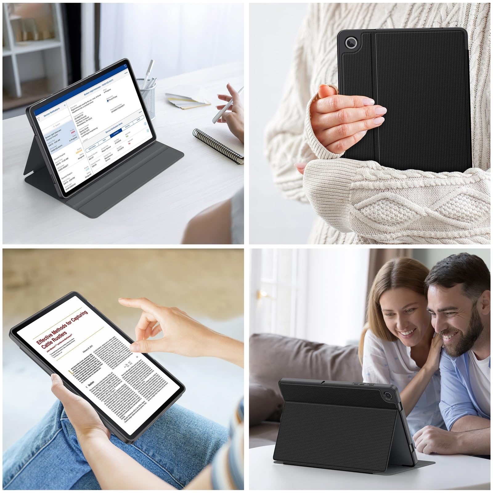 Soke Case For Galaxy Tab A9+/A9 Plus 11 Inch 2023, Shock Proof Smart Folio Stand Case, Multi  Viewing Angles, Soft Tpu Back Cover For Samsung Galaxy Tab A9+ Tablet [Sm X210/X216/X218], Black