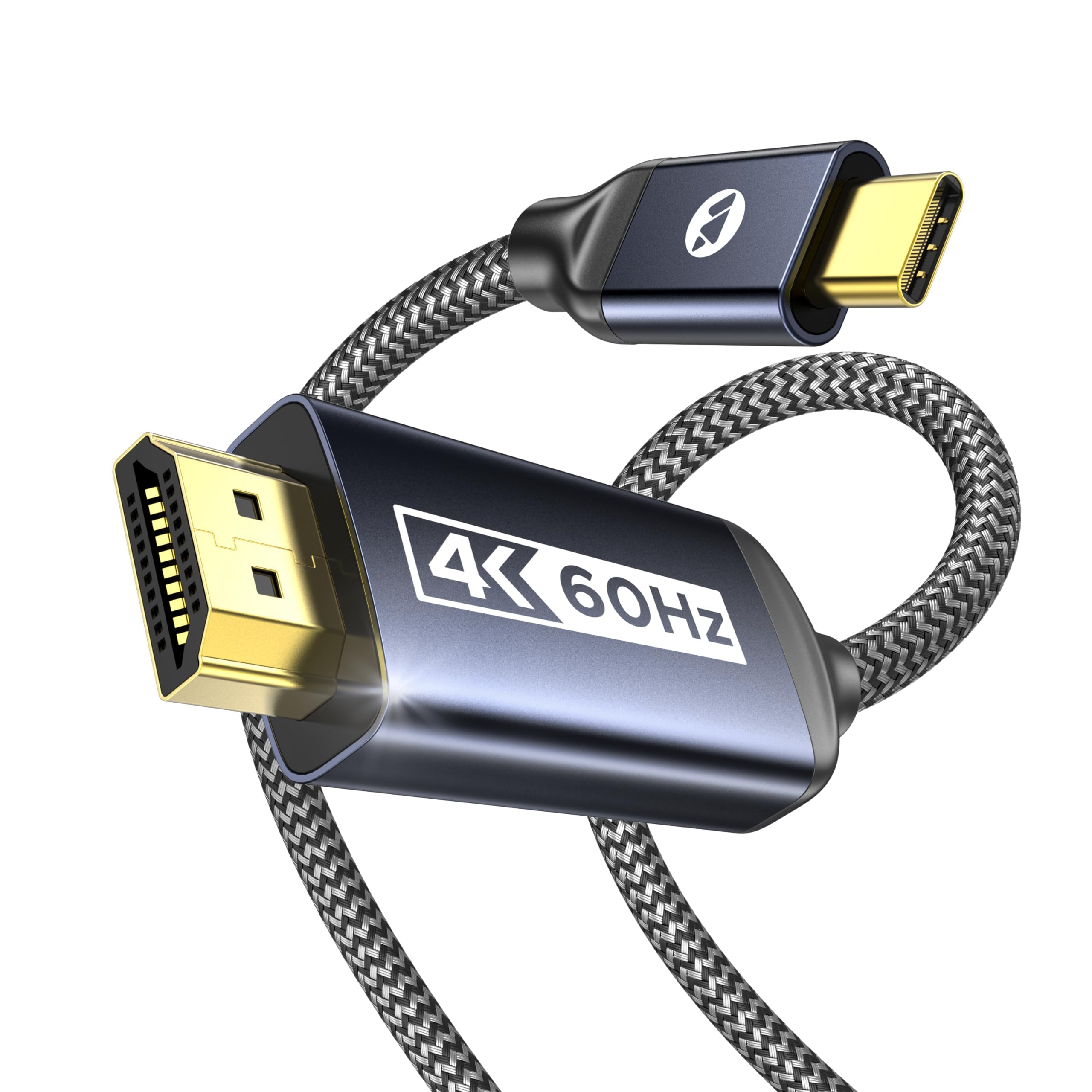 Warrky Usb C To Hdml Cable 4K@60Hz [High Speed, Gold Plated] Type C To Hdml 2.0 Cord, Thunderbolt 4/3 To Hdml, Compatible With Iphone 16 Pro, Macbook Pro/Air, Ipad Pro, Surface, Galaxy S24, Xps 6Ft
