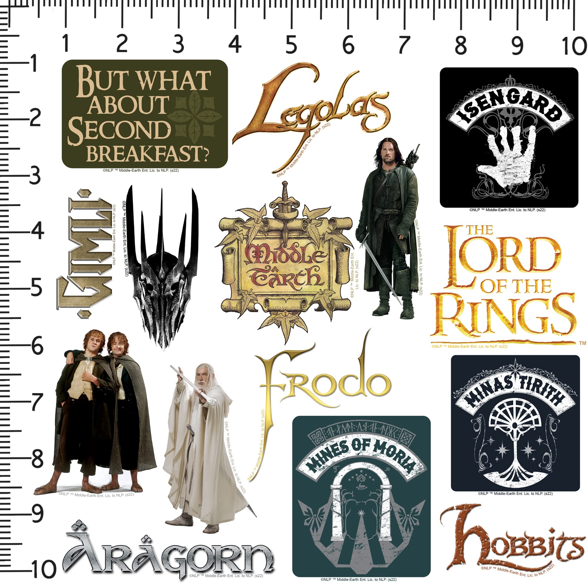 The Lord Of The Rings 50Ct Vinyl Large Deluxe Stickers Variety Pack   Laptop, Water Bottle, Scrapbooking, Tablet, Skateboard, In