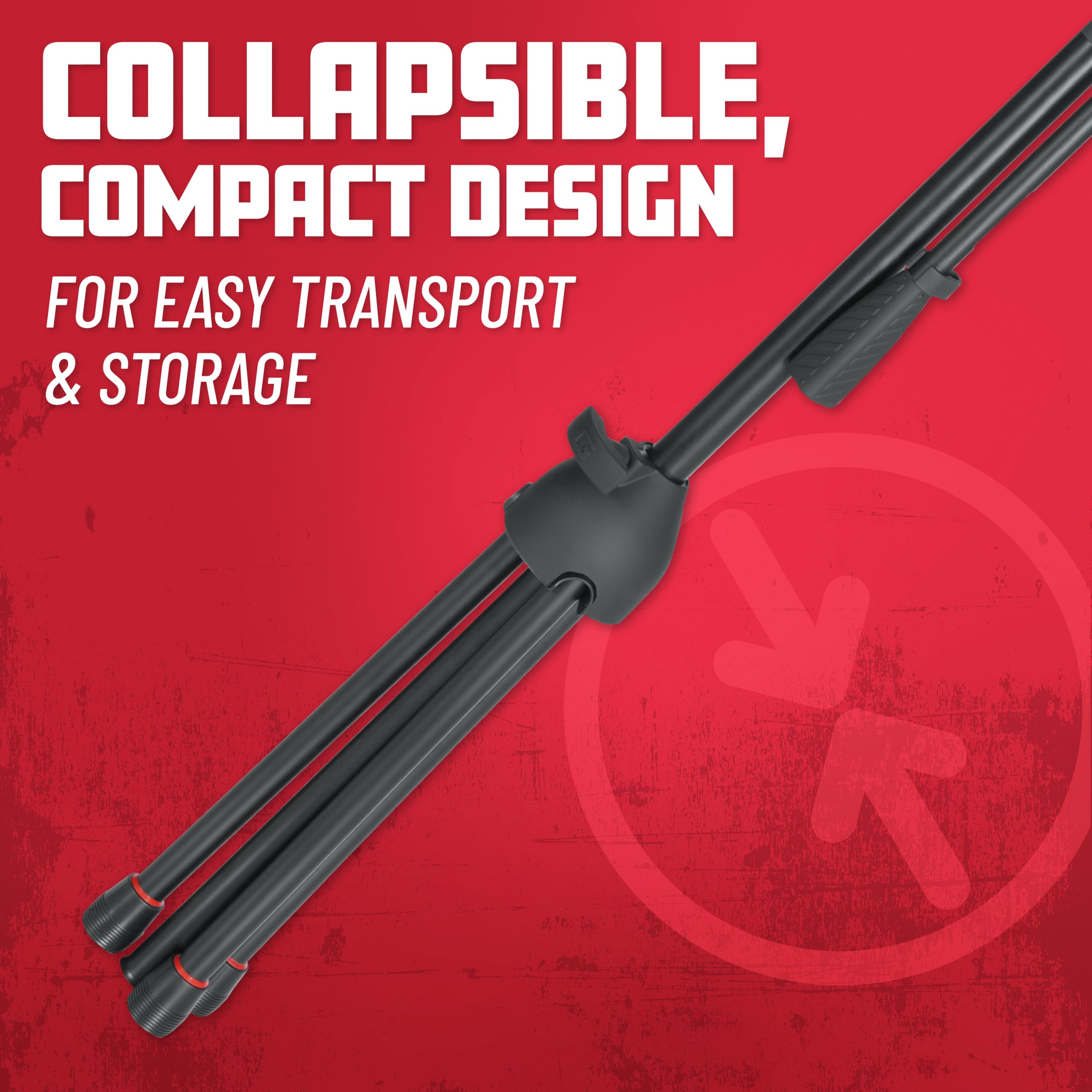 Gator Frameworks Deluxe Tripod Microphone Stand With Clutch Height Adjustment And Single Section Boom Arm (Gfw-Mic-2110)