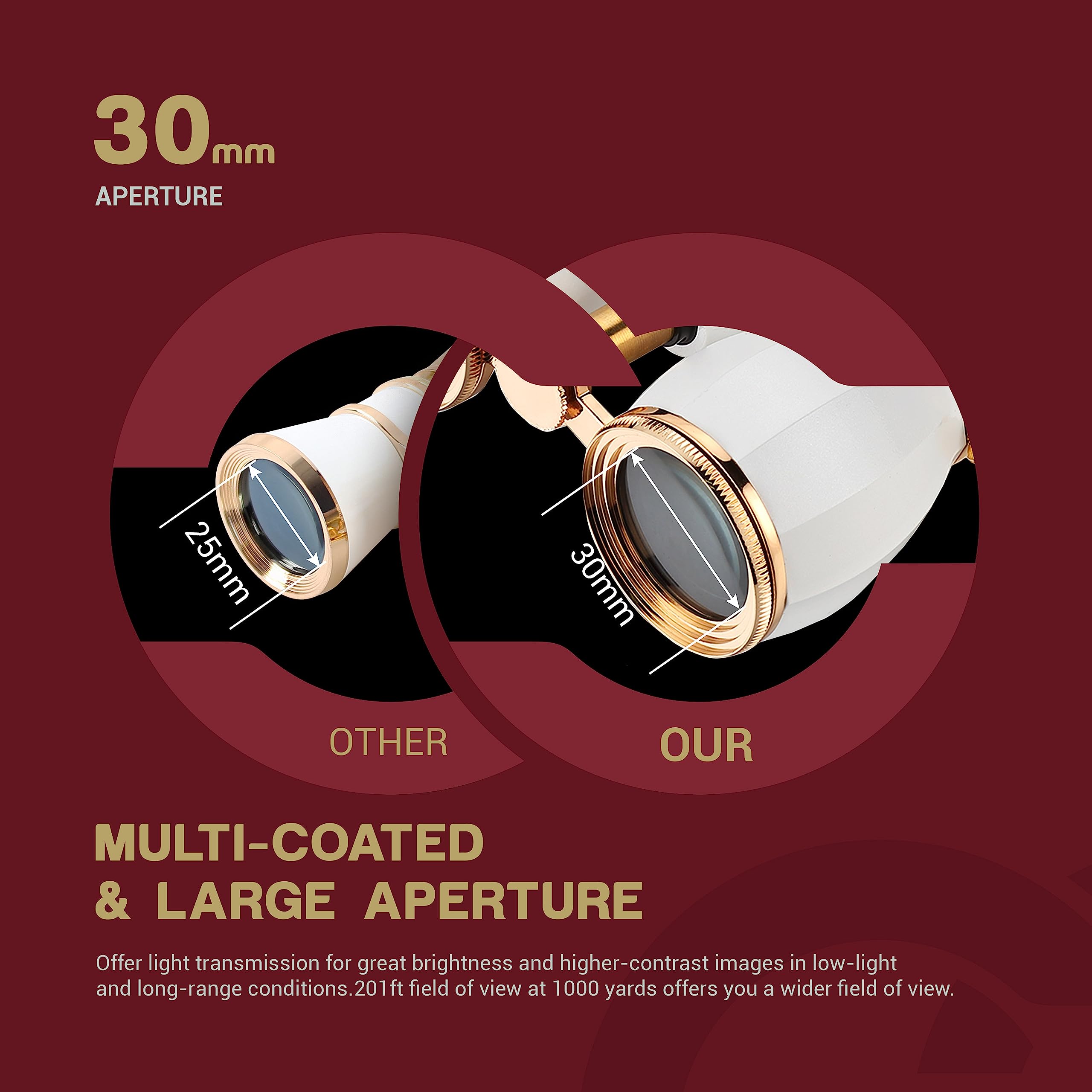 Esslnb Opera Glasses Binoculars For Women Adults 4X30Mm Theater Glasses Compact Binoculars For Theater And Concerts Antique Bino