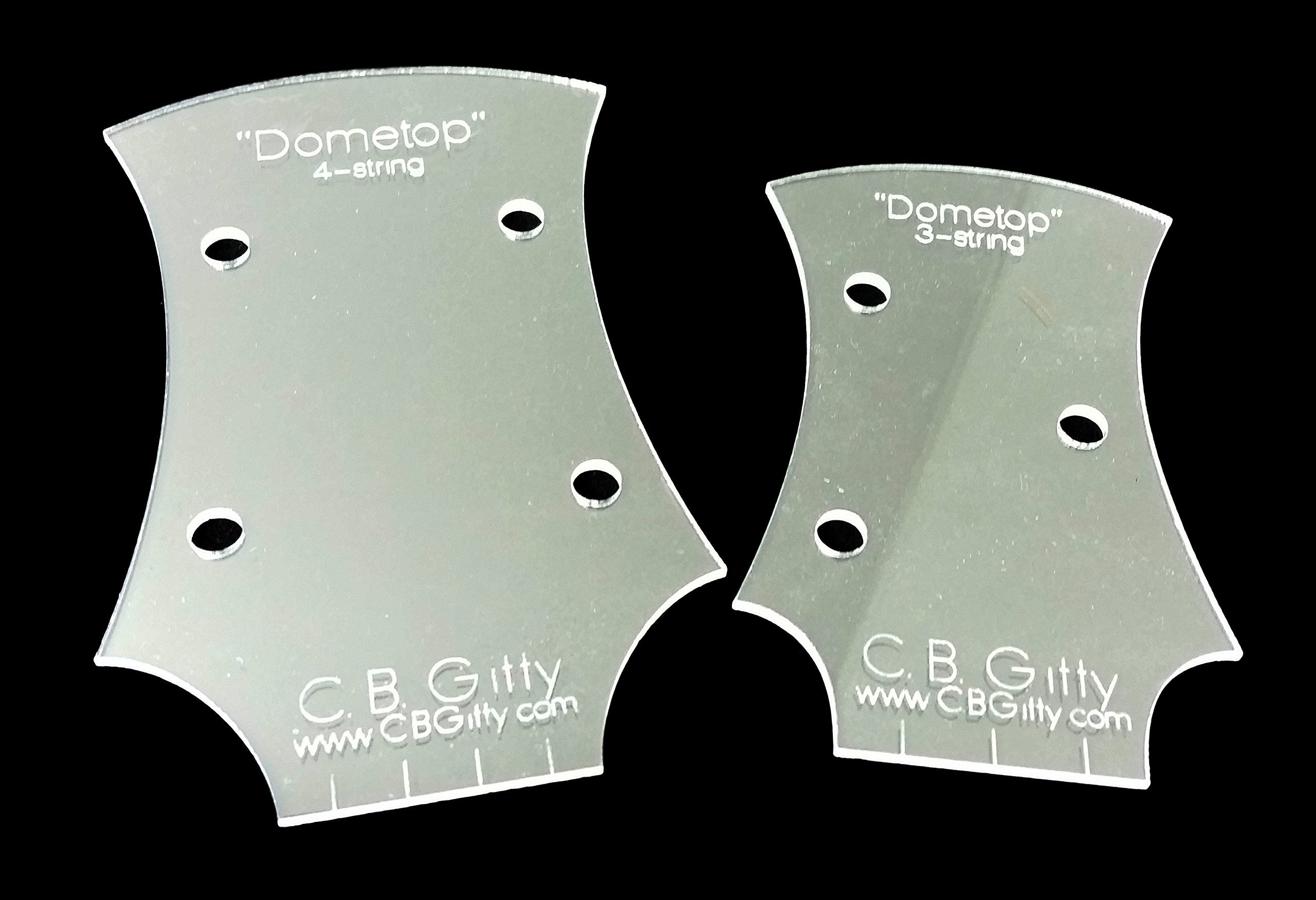 16Pc. Cigar Box Guitar Headstock Shape Templates   2 Sizes Each Of 8 Different Custom Designs