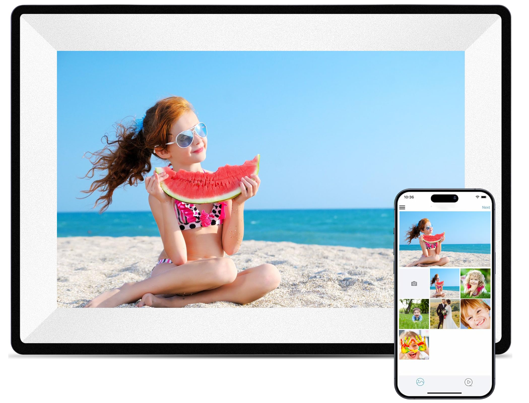 Uhale Digital Picture Frame Wifi 10.1Inch 1280  800 Ips Hd Color Touch Screen Digital Photo Frame Built In 16Gb Storage Free Sha