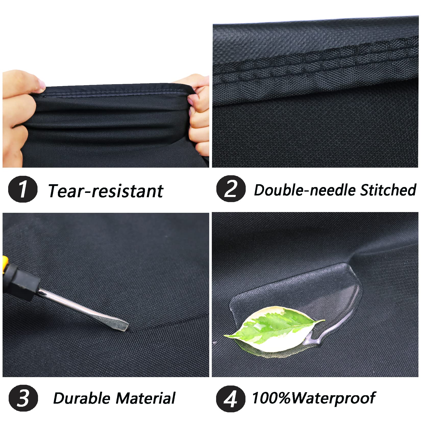 Air Conditioner Cover For Outside Units, Heavy Duty Central Ac Winter Cover Defender Outdoor Top Waterproof Snow-Resist (Black,