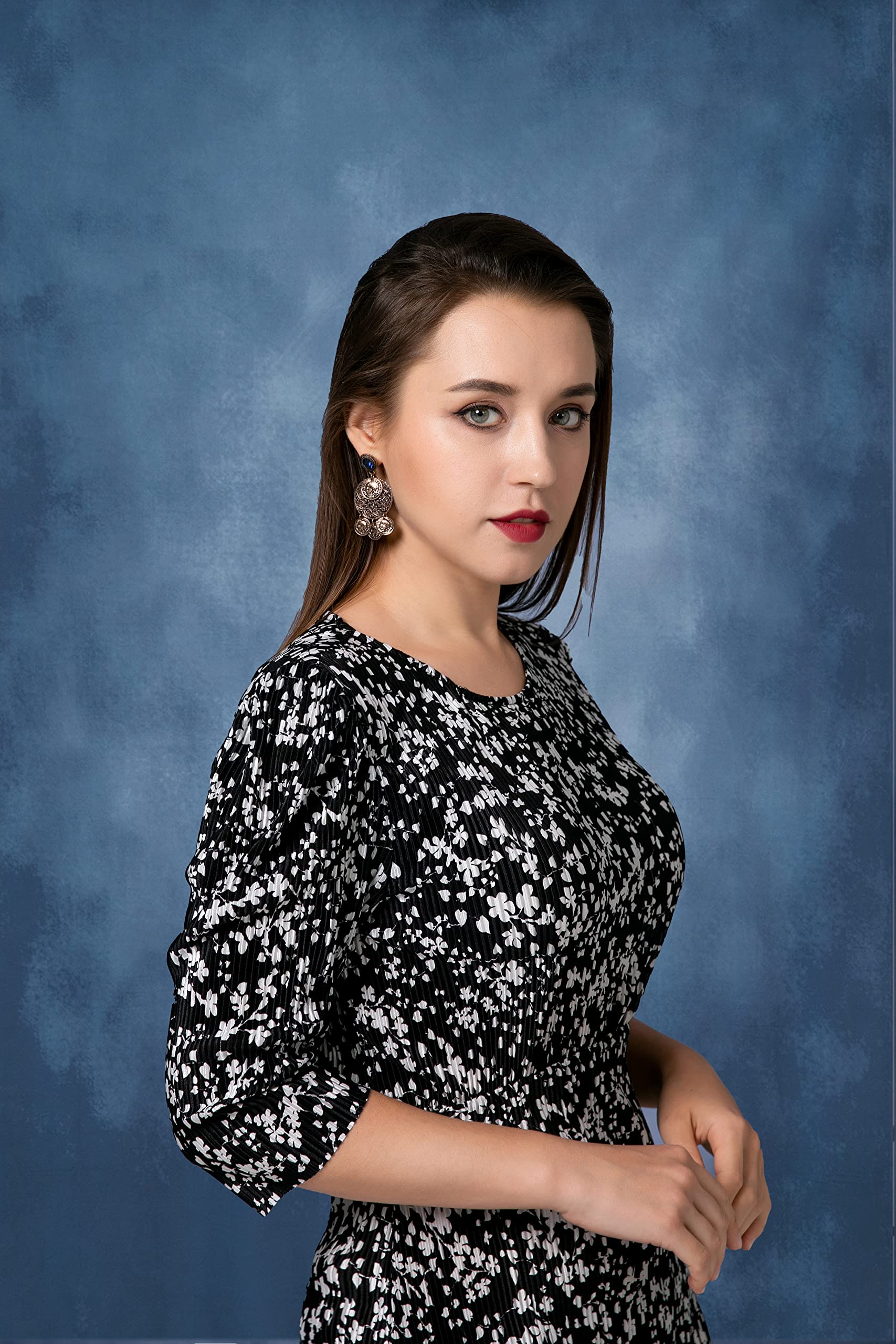 Kate Blue Photography Backdrops Abstract Photo Backdrop Poratrait Background For Photoshoot, 5X7Ft