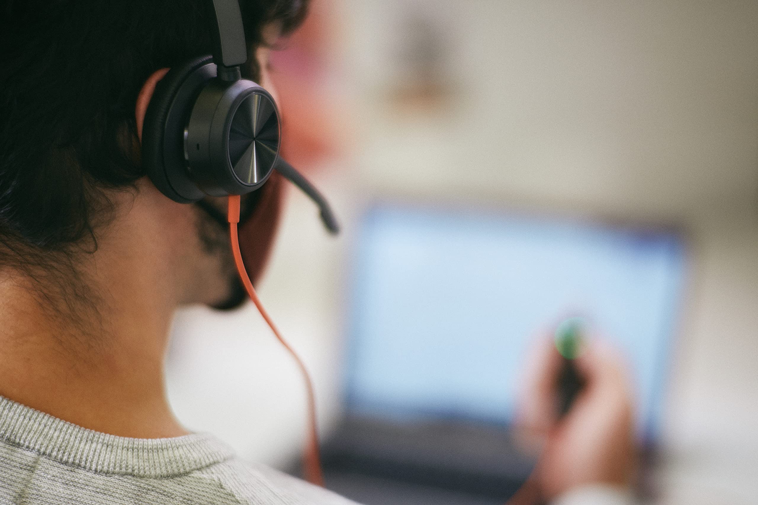 Plantronics Poly   Blackwire 8225 Wired Headset With Boom Mic Dual Ear (Stereo) Computer Headset   Usb C To Connect To Your Pc/M