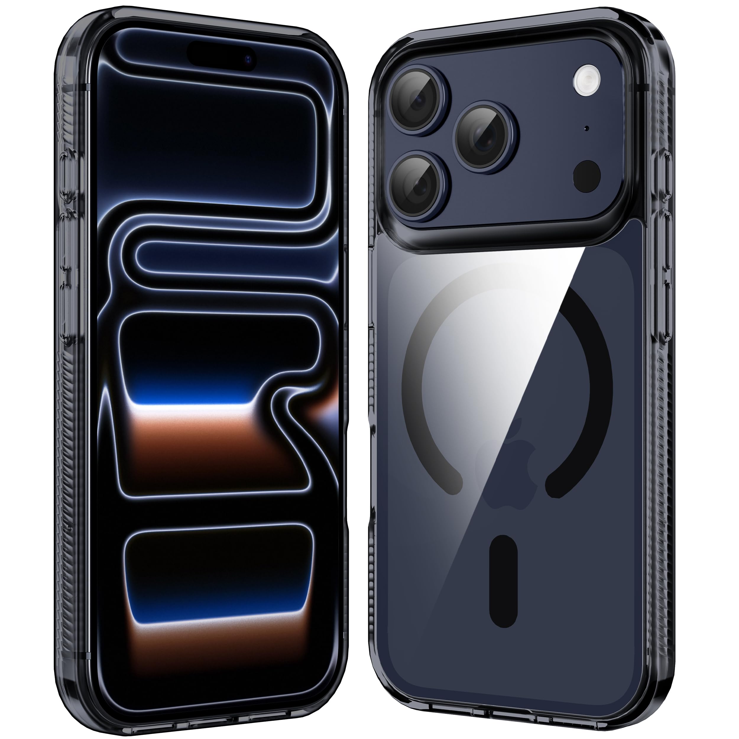 Supdeal Magnetic Clear Case for iPhone 17 Pro Max, [Compatible with MagSafe] [Non Slip Bumper & Not Yellowing] Military Grade Sh