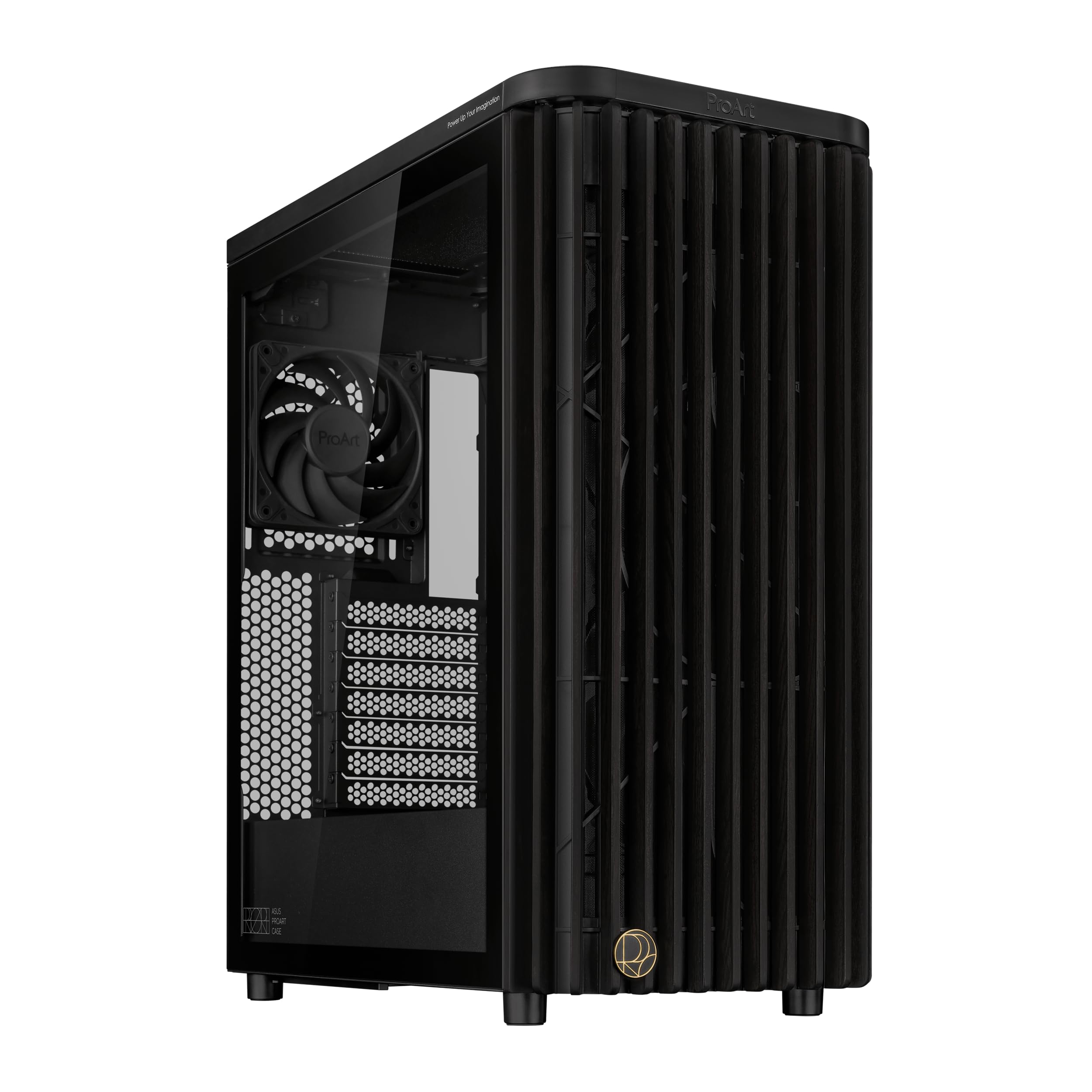 ASUS ProArt PA401 Wood Edition ATX MidTower PC Case  Tempered Glass, FSCCertified Wooden Front Panel, Dual 160mm Fans, Power 
