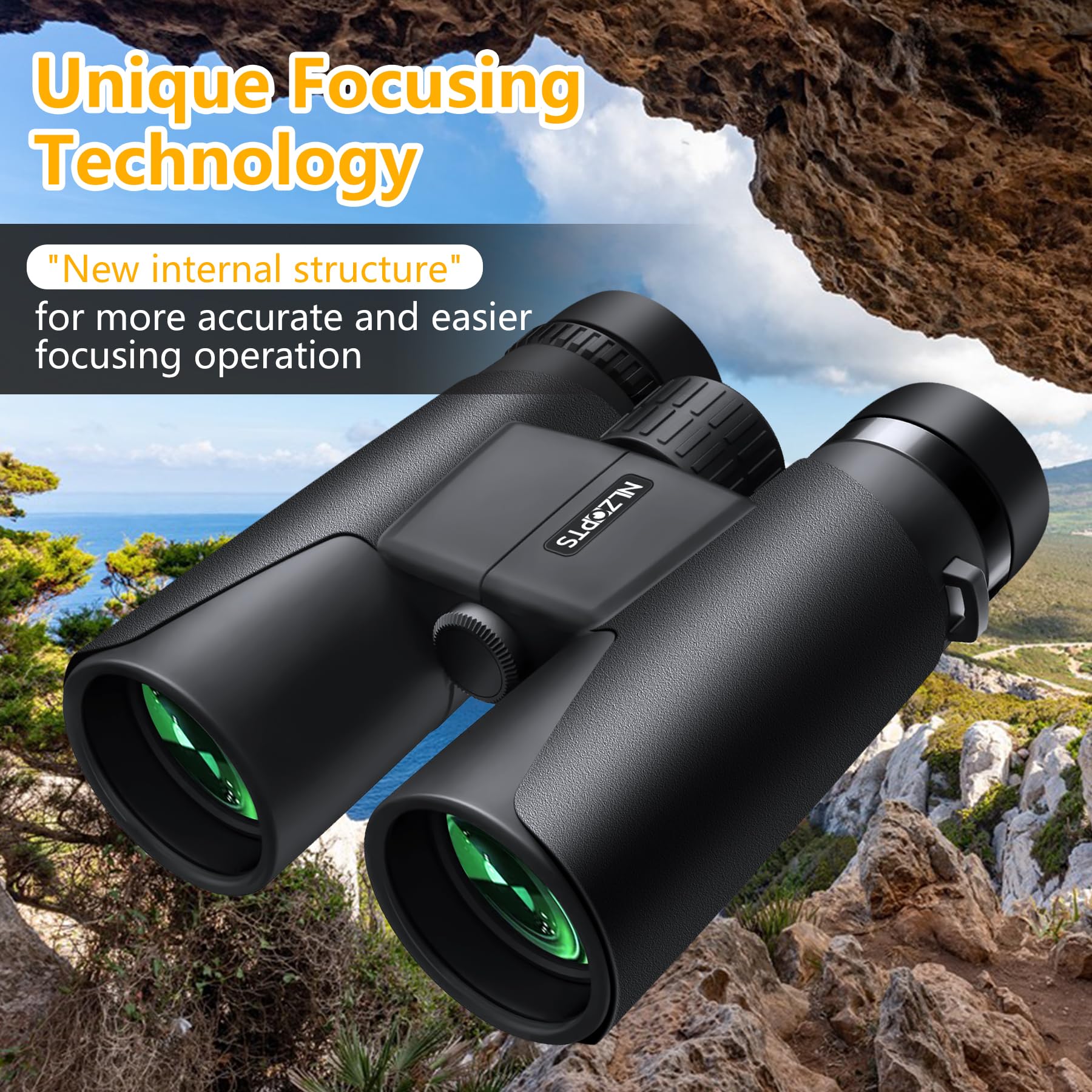 Nlzqpts 10X42 Binoculars For Adults With Phone Adapter,Birding Binoculars For Adults Hd 10X42,Bird Watching Binoculars,Easy Focu