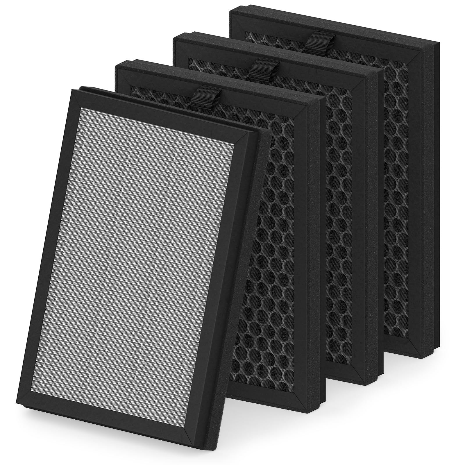 4 Pack Replacement Hepa Filter For Jf260 And Ap1273 Purifier, 3 Stage Filtration H13 True Hepa And Activated Carbon Filter, Part