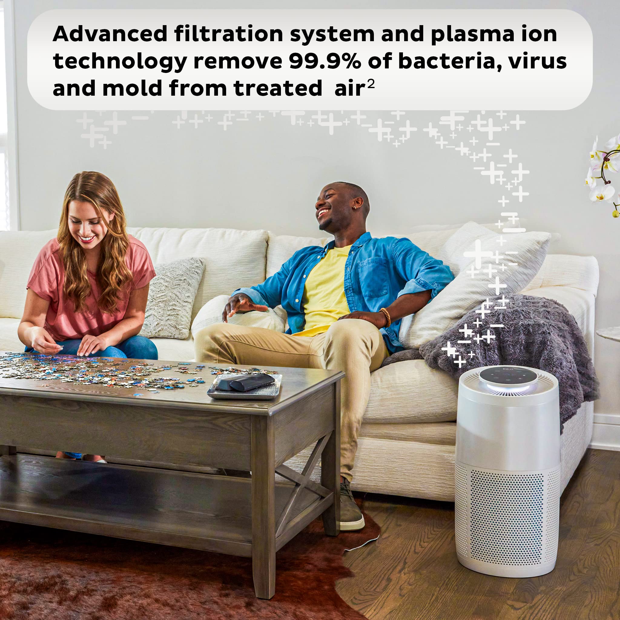 Instant Hepa Quiet Air Purifier, From The Makers Of Instant Pot With Plasma Ion Technology For Rooms Up To 1,940Ft2, Removes 99%