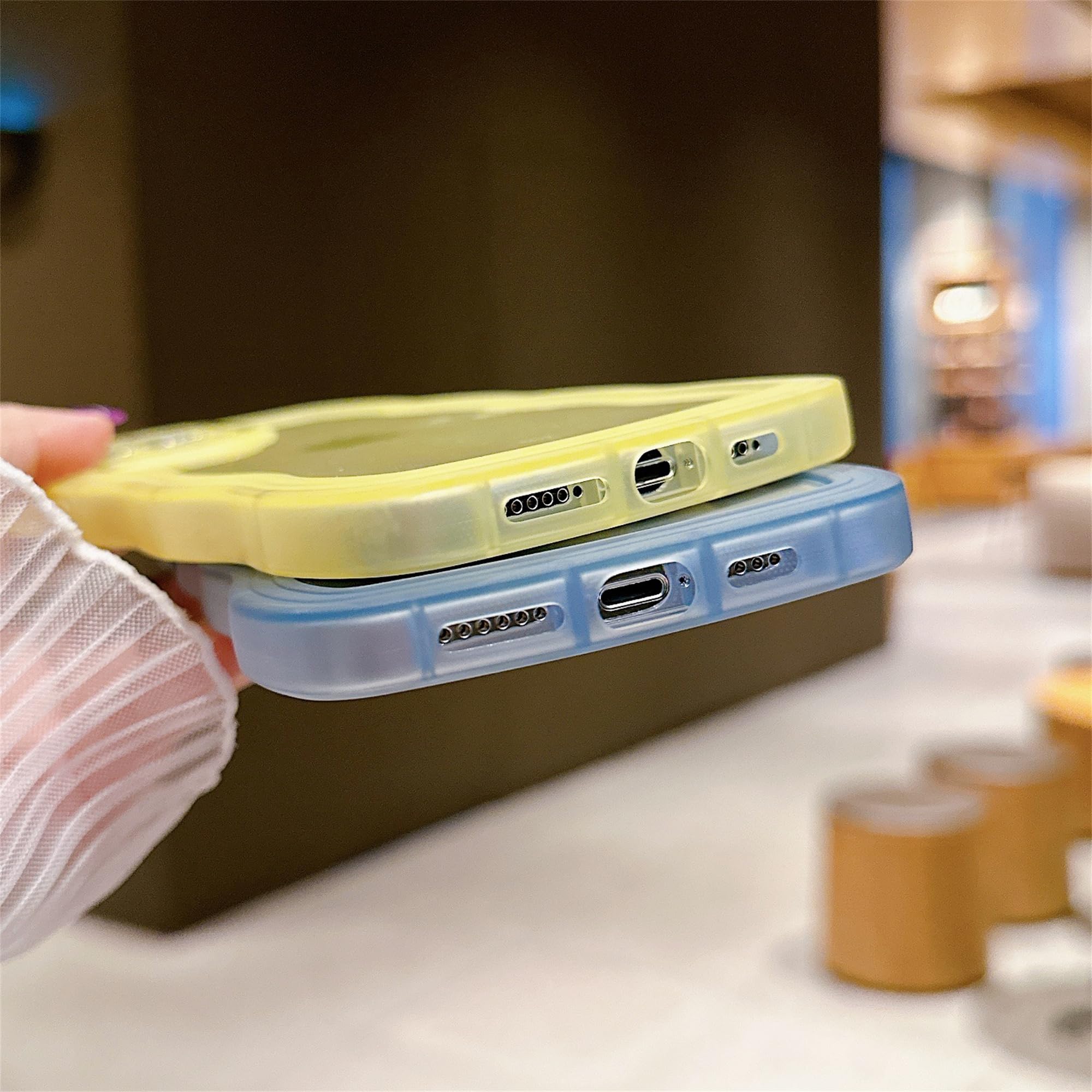 Skylmw Compatible With Iphone 13 Pro Max Case 6.7'' 2021, Cute Kawaii Curly Wave Frame Shape Soft Silicone Shockproof Protective